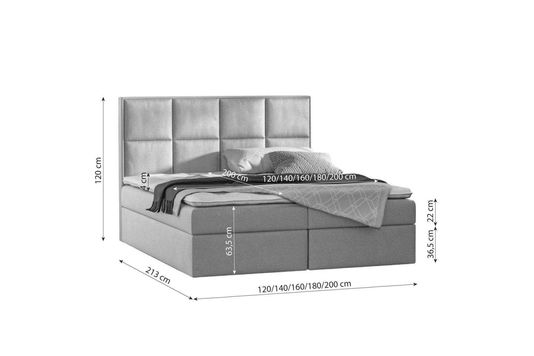 99rooms Boxspringbett Amelio (Schlafzimmerbett, Bett), mit Taschenfederkern Matratze, Topper, Bettkasten, Kopfteil gepolstert