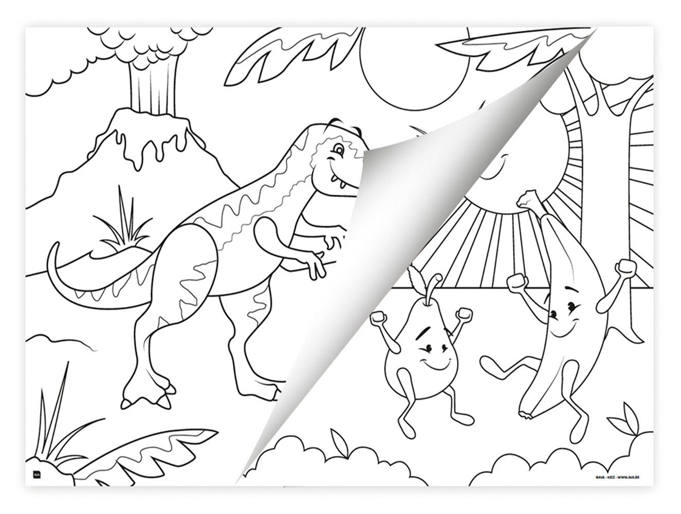 AVA Platzset, Tischsets aus Papier 43x30cm zum Ausmalen für Kinder 50 Stück Weiß