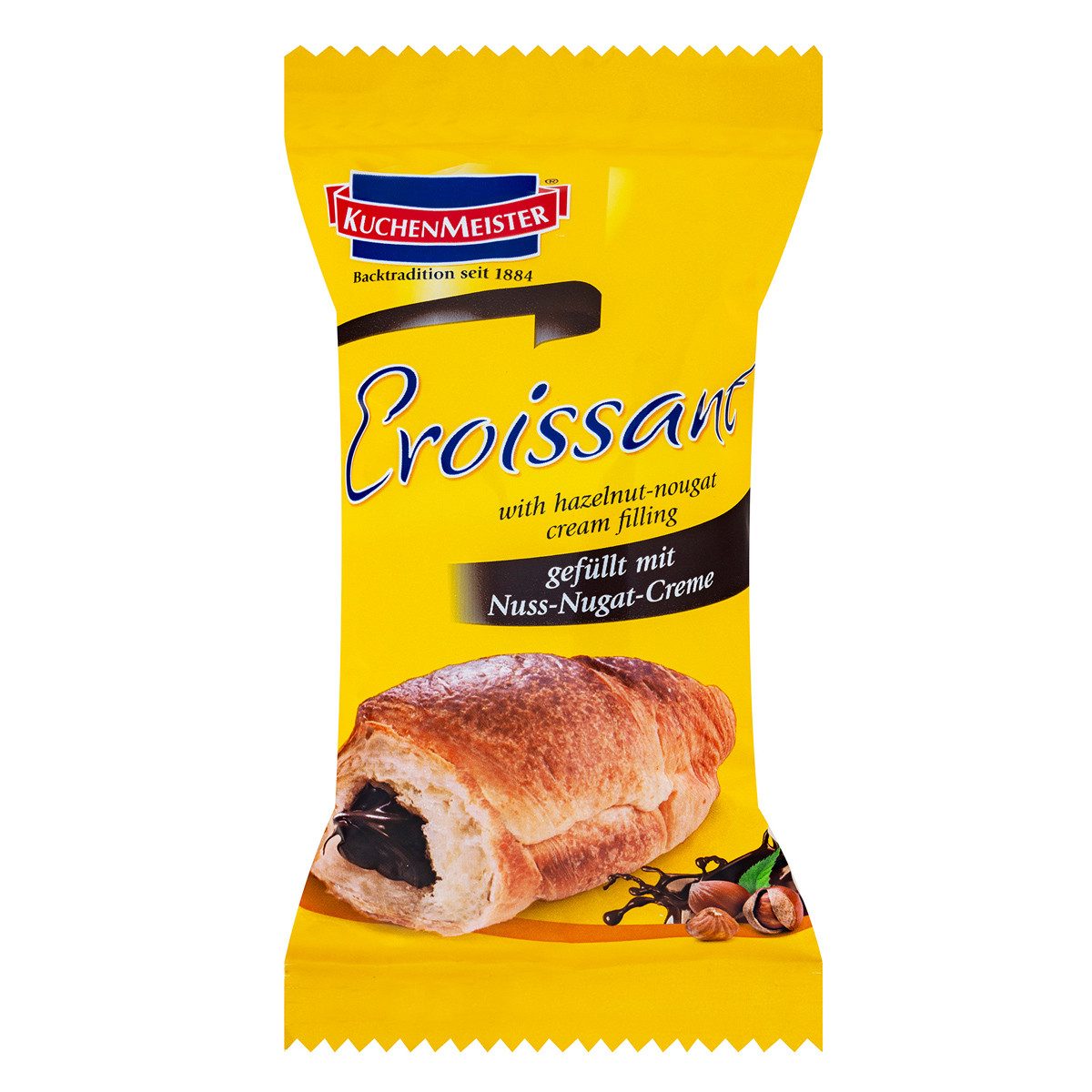 KuchenMeister Kuchen, KuchenMeister Croissant gefüllt mit Nuss Nugat Creme Snack 48g