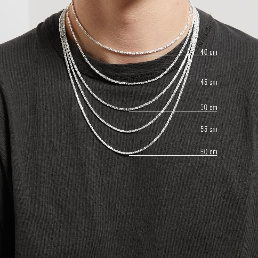 JEWLIX Königskette Sterlingsilber in 2 mm, vierkant KK0020-F