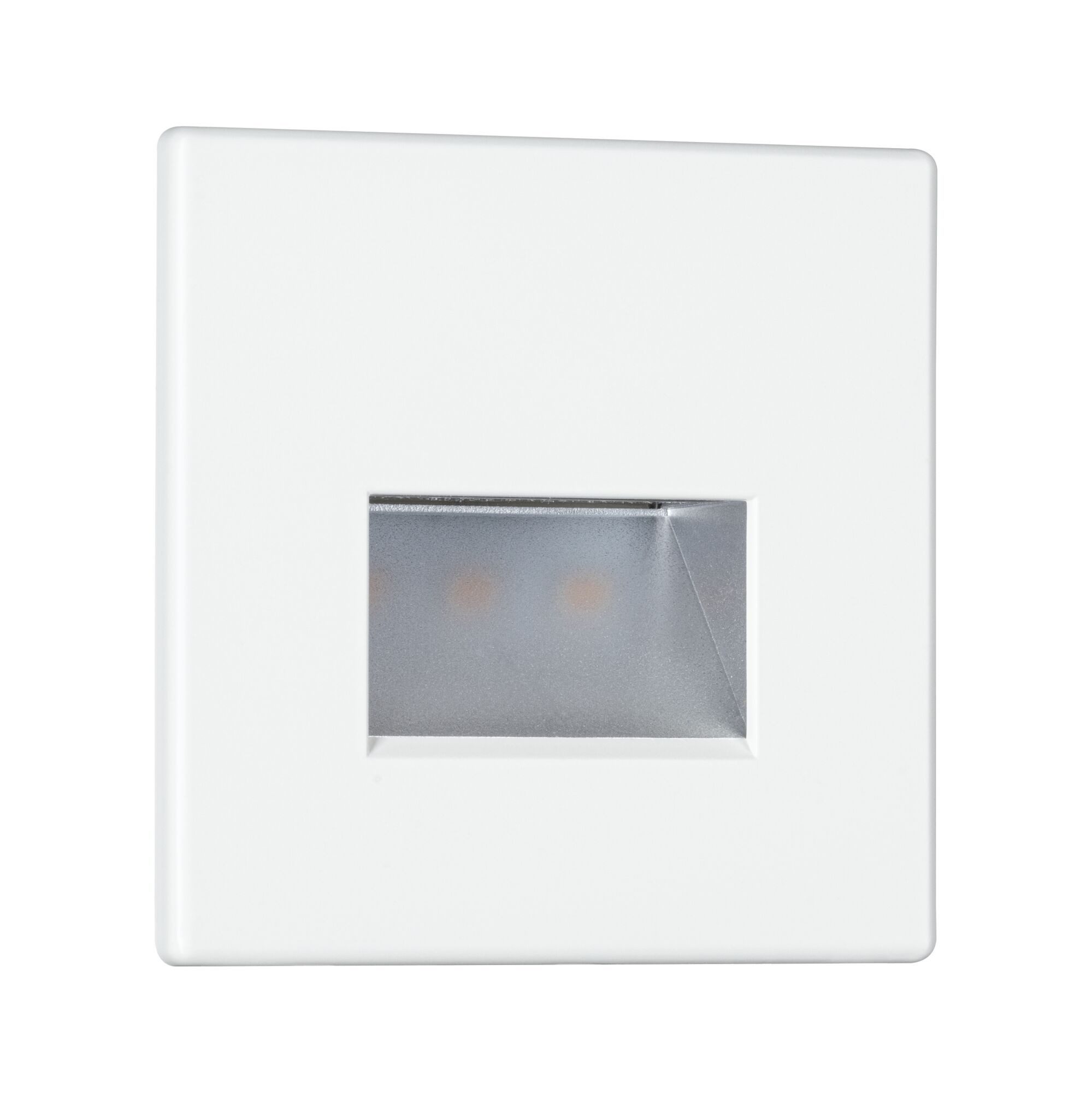 Paulmann LED Einbauleuchte LED Wandeinbauleuchte Edge Quadro 1,2W 25lm 230V, LED fest integriert, Warmweiß