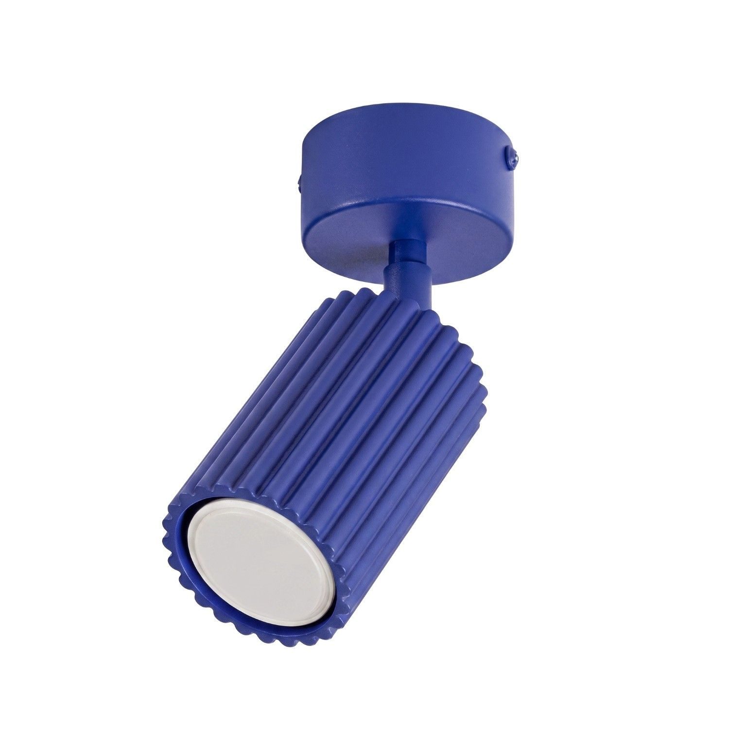 Licht-Erlebnisse Deckenstrahler BERTA, ohne Leuchtmittel, Aluminium verstellbar 7 cm breit Ultramarin GU10 Modern