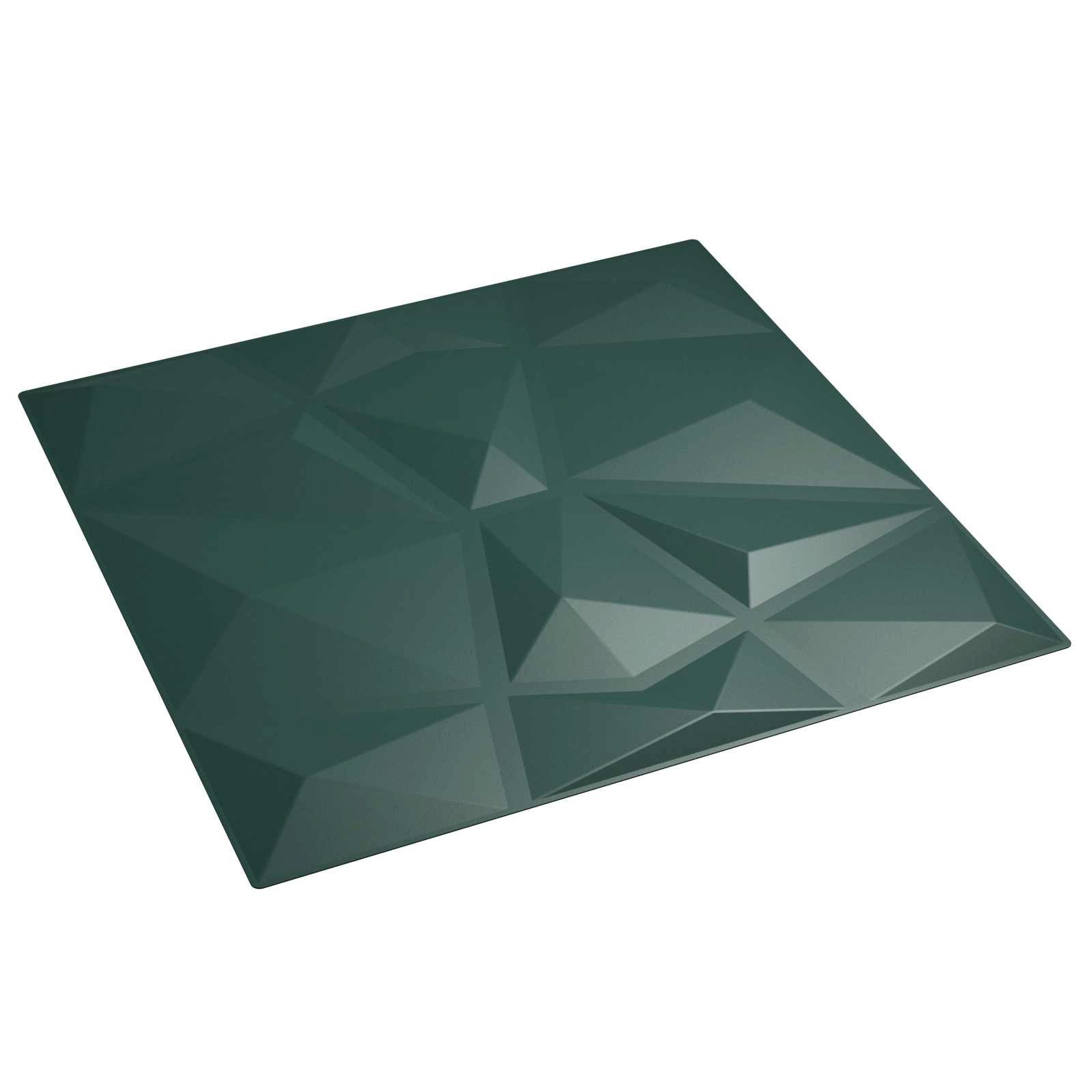 vidaXL Wandpaneel Wandpaneele 24 pcs Grün 50 x 50 cm XPS Schaum, (24-tlg)