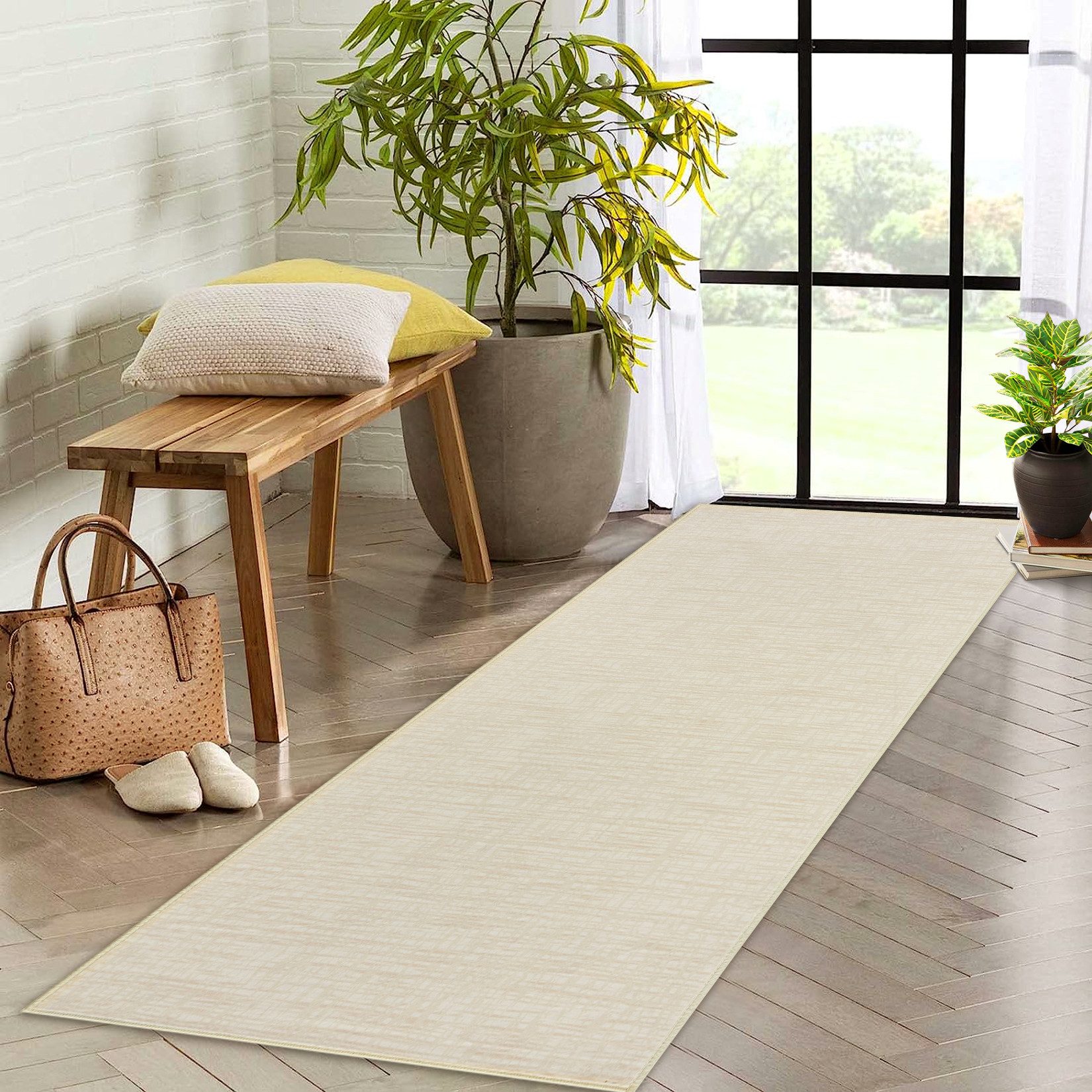 GarveeMore Teppich Moderner Waschbarer Teppich für Wohnzimmer, Rechteckig, Höhe: 7 mm, Geeignet für moderne und minimalistische Einrichtungsstile – Bild 3 von 4