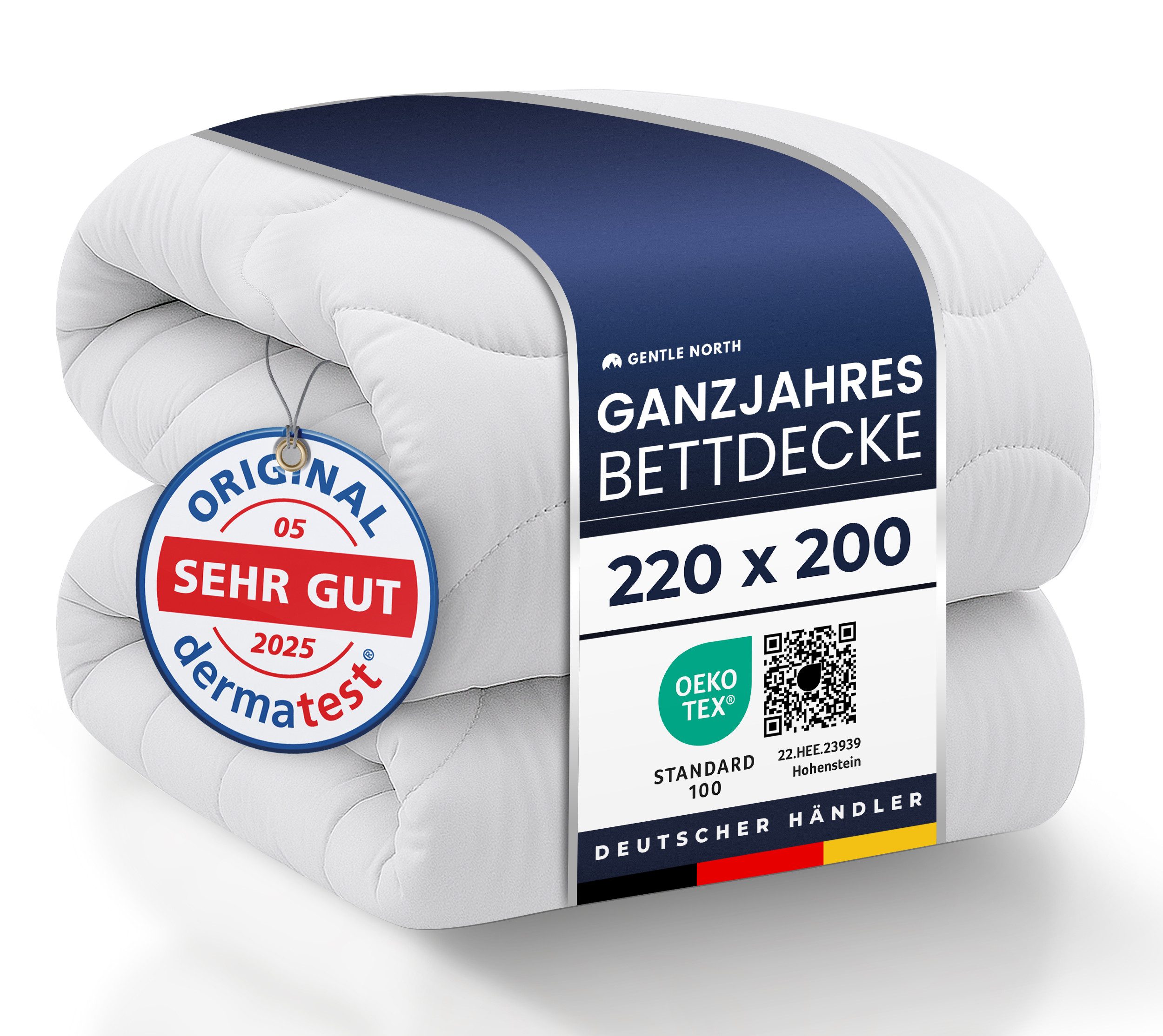 Gentle North Microfaserbettdecke 4 Jahreszeiten - Winter - Ganzjahresdecke - Sommerdecke, Füllung: Kunstfasern