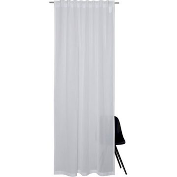 Vorhang LINEN Halbtransparenter Schlaufenvorhang, Esprit, Schlaufe (1 St), 82% Polyester, 18% Baumwolle, 130 x 250 cm in Weiß