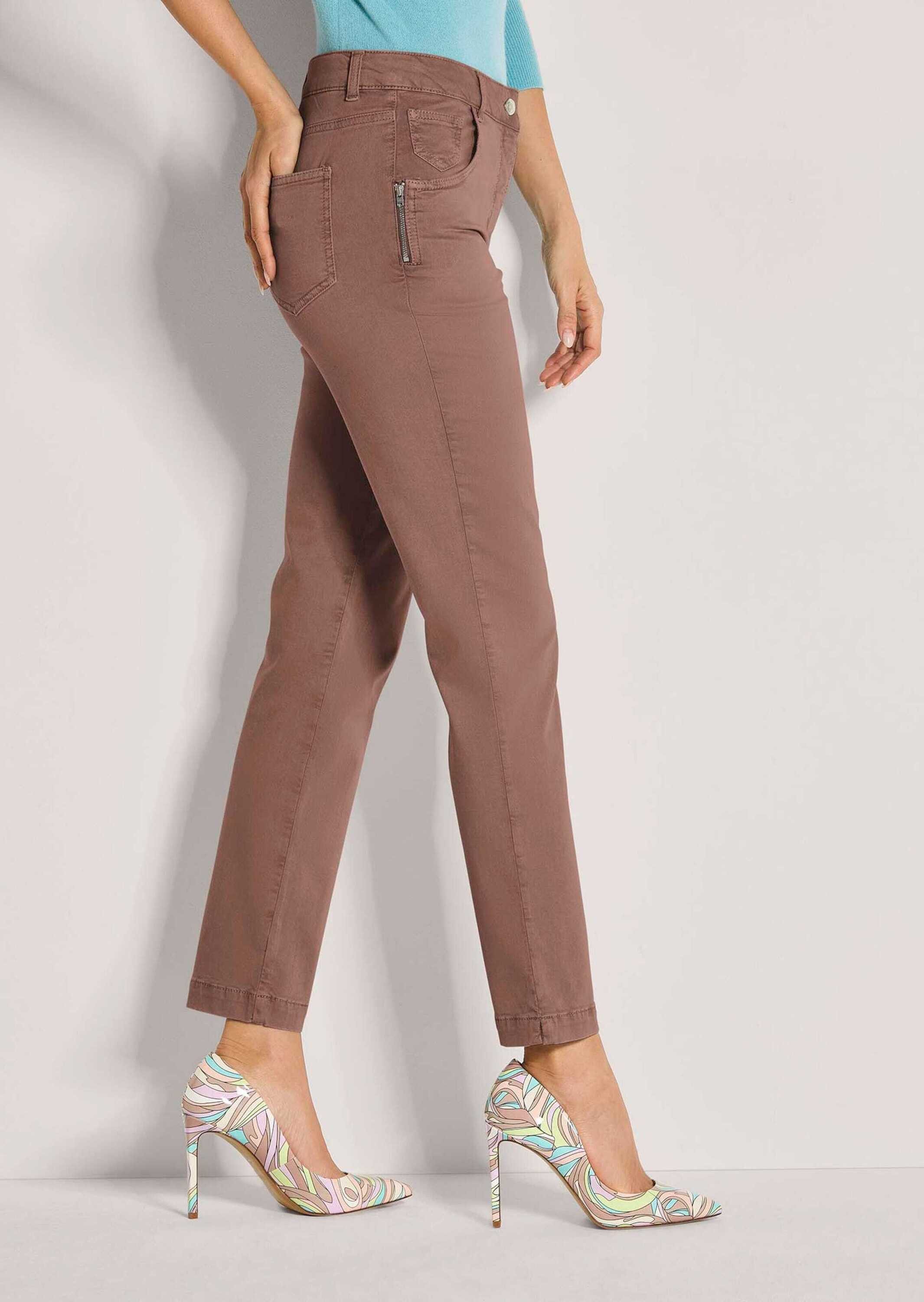 MADELEINE Stoffhose Schlanke Five-Pocket mit Stretch-Komfort Mid Waist Hose in schlanker Form mit Zier-Reißverschluss, Formbund – Bild 3 von 5