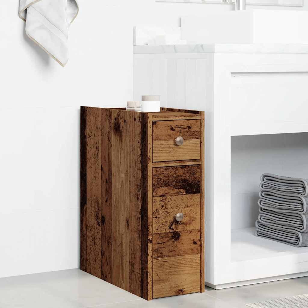 vidaXL Fächerschrank Badschrank Schmal mit Rollen günstig online kaufen