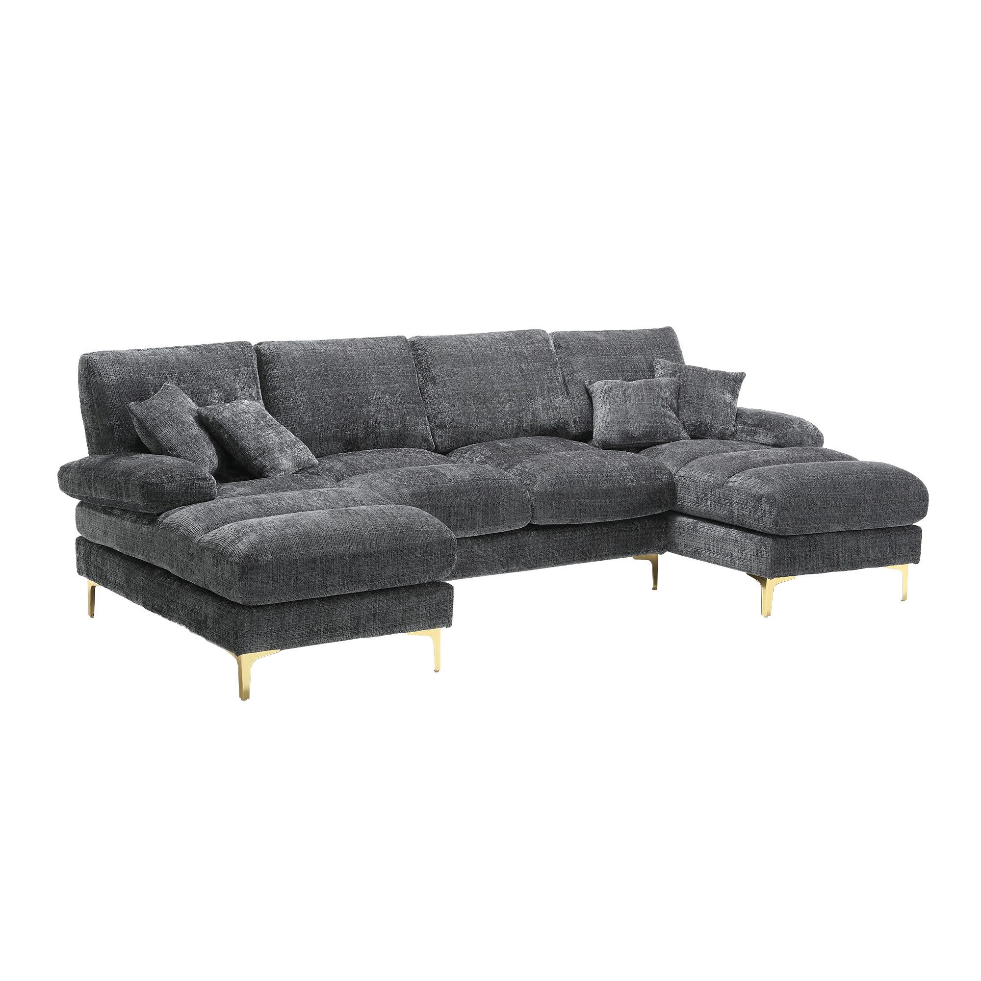 OKWISH Sofa Moderner U-förmiger Modularsofa mit günstig online kaufen