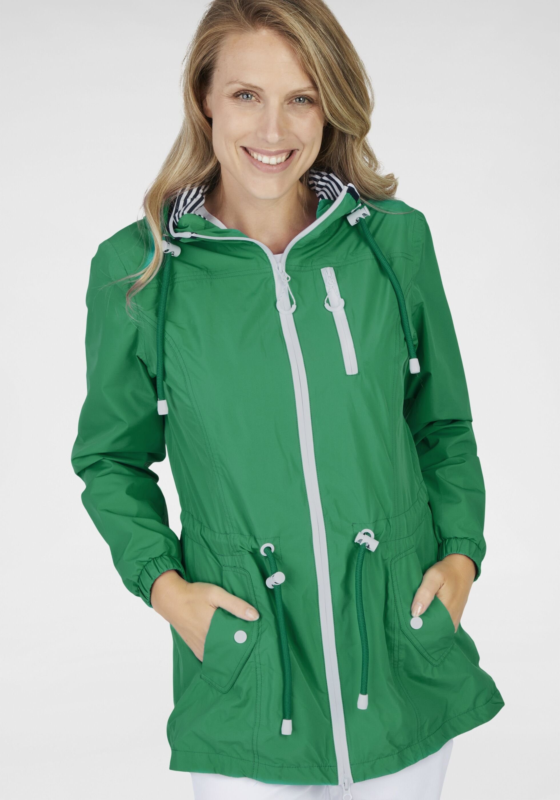 NAVIGAZIONE Regenjacke mit Taillenzug, Wasserdicht/winddicht/atmungsaktiv