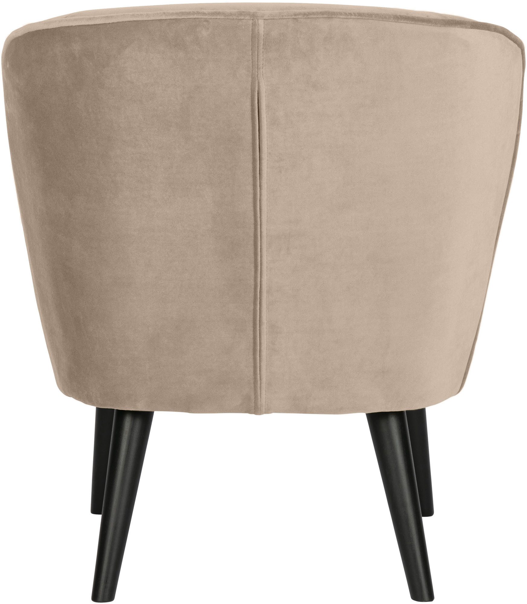 WOOOD Sessel Sara Bezug mit Birkenholzbeinen, mittlere Sitzhöhe, H71 x B59 x T70 cm, Velvet bezug, Tragkraft 90 kg, Maximale Verschleißfestigkeit
