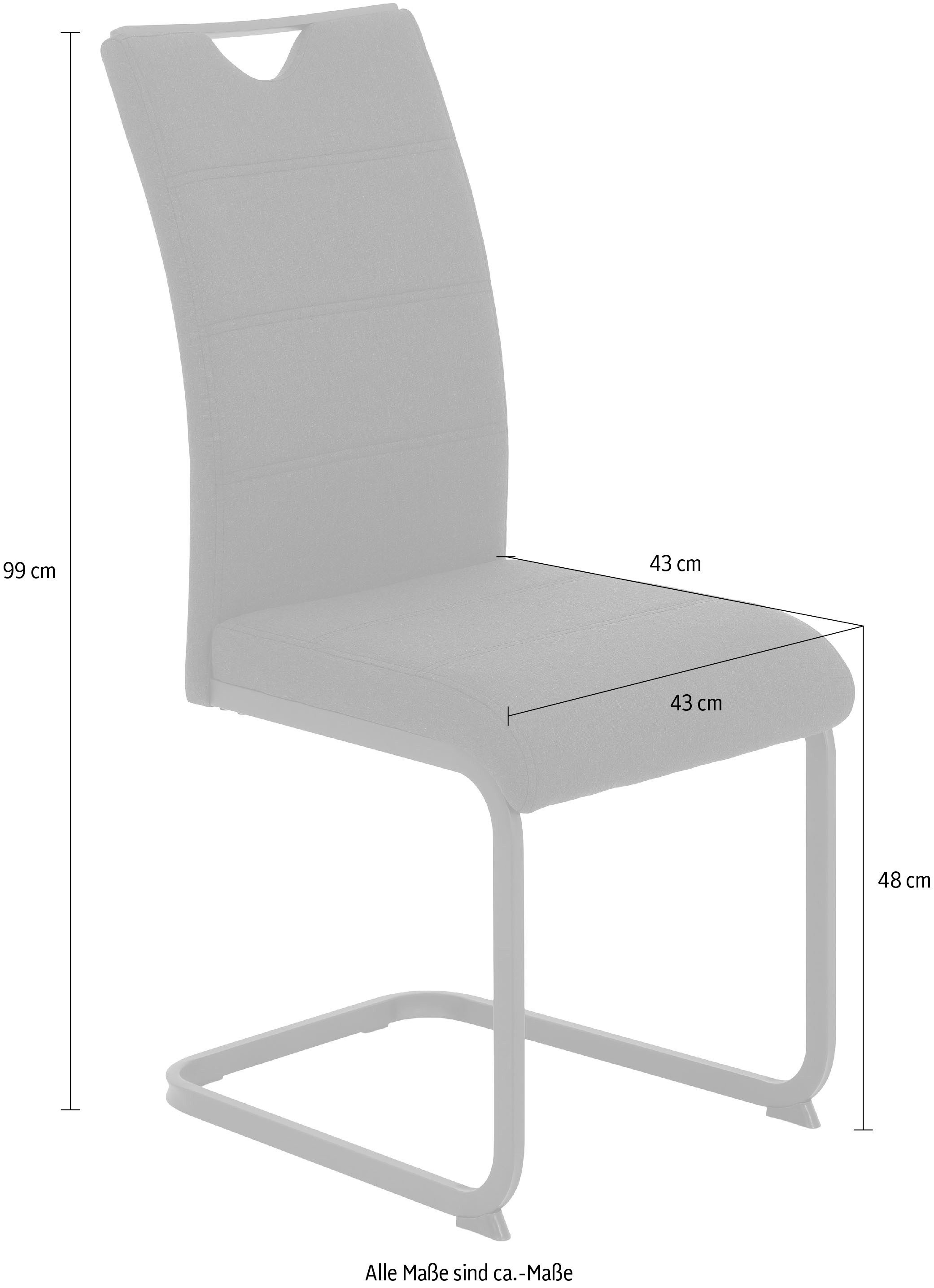 HELA Essgruppe GISELLE Esszimmer, Essgruppe, Sitzgruppe, (Set, 5-tlg., 5er Set, Tisch plus 4 Stühle), Esstisch U-Gestell Metall, Tischplatte mit Baumkante, OTTOs Choice
