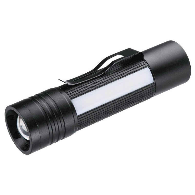 Hama LED Taschenlampe »LED Taschenlampe Outdoor mit Magnet und Clip, fokussierbar«, - LED-Farbe: Rot, Weiß - Leuchtweite: 100 m - 3 AAA Batterien