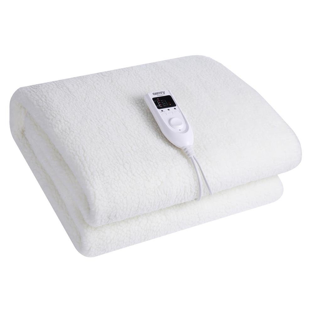 Camry Wärmeunterbett CR 7422, 160 x 100 cm, waschbar, Temperaturregler, Timer, Weiß