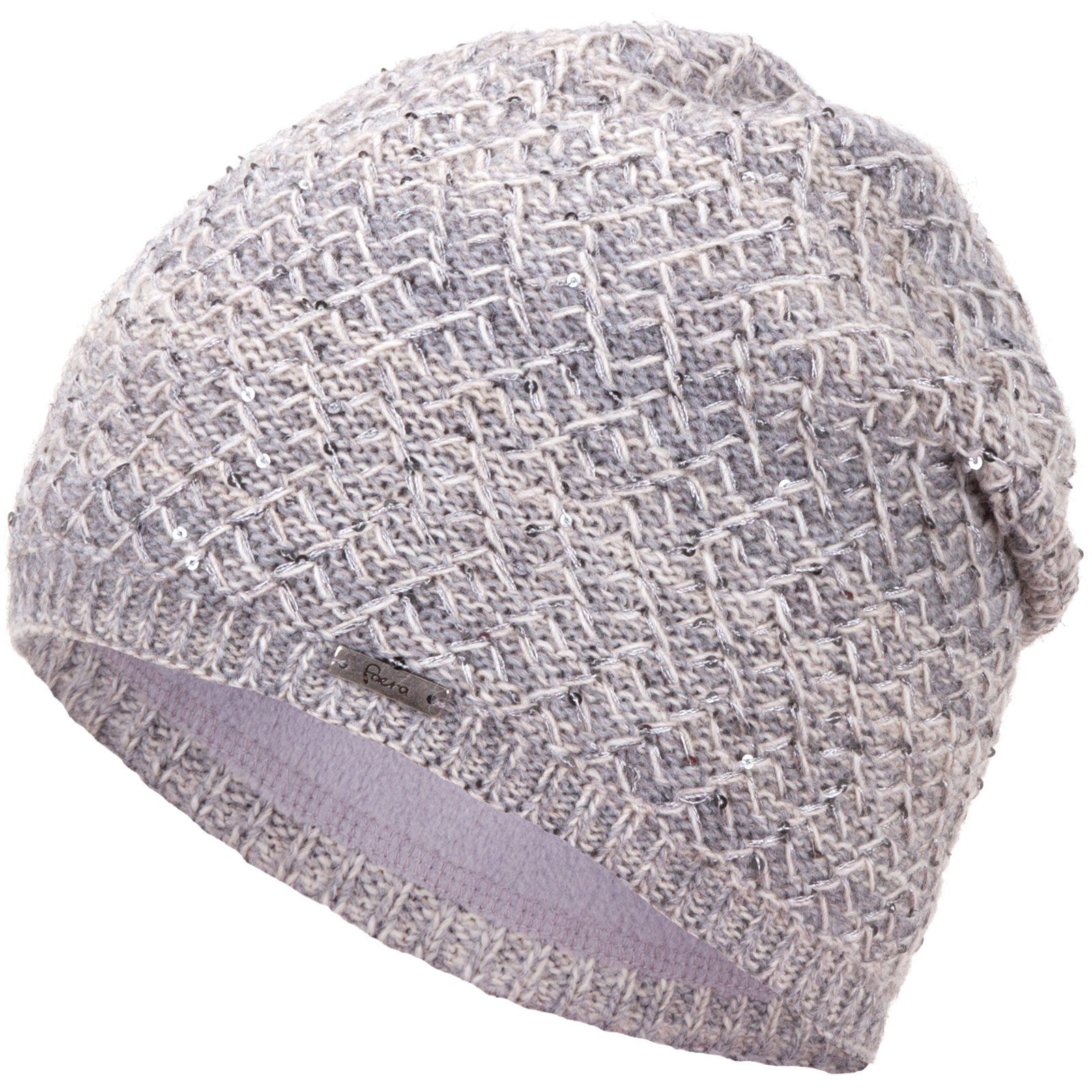 Faera Strickmütze Wintermütze Damen Mütze Beanie Haube gefüttert Strickmütze Damenmütze