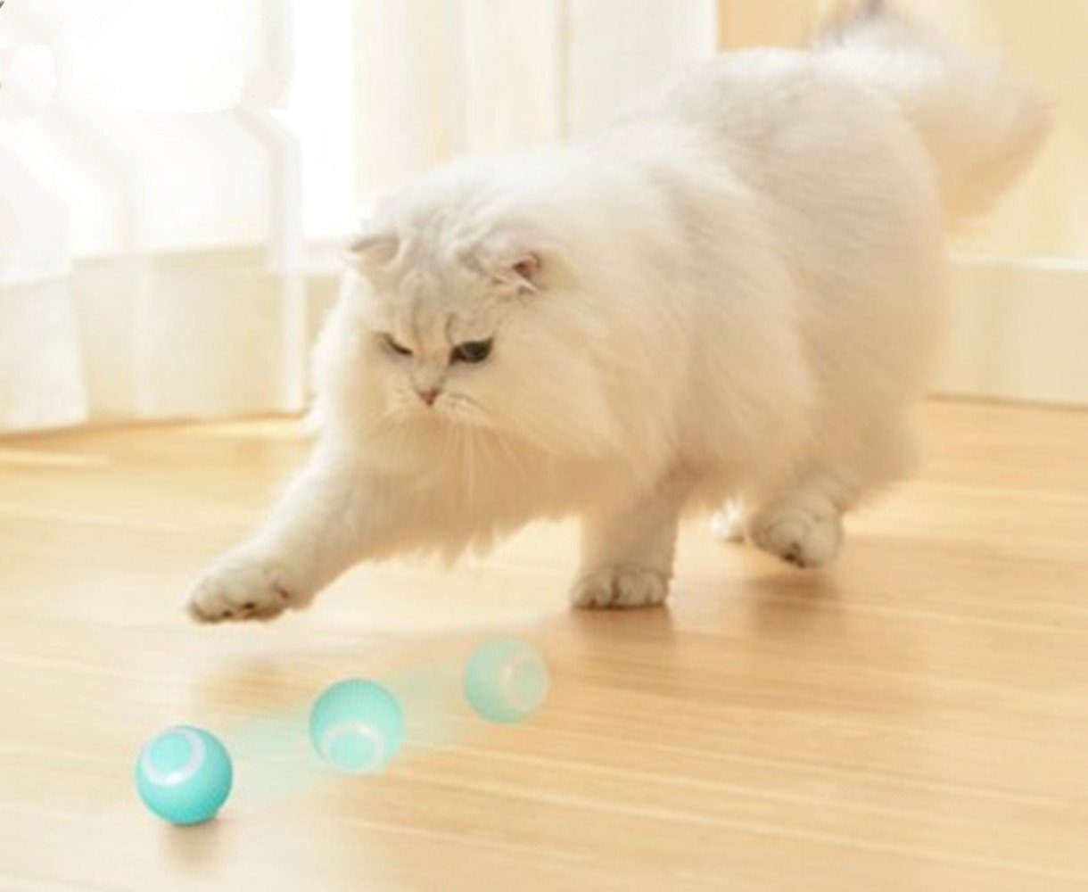 Interaktives Katzenspielzeug, Selbstbeschäftigung LED Katzenspielzeug Licht 2 Stück Tierball Ball Smart mit green autolock Katzenspielzeug
