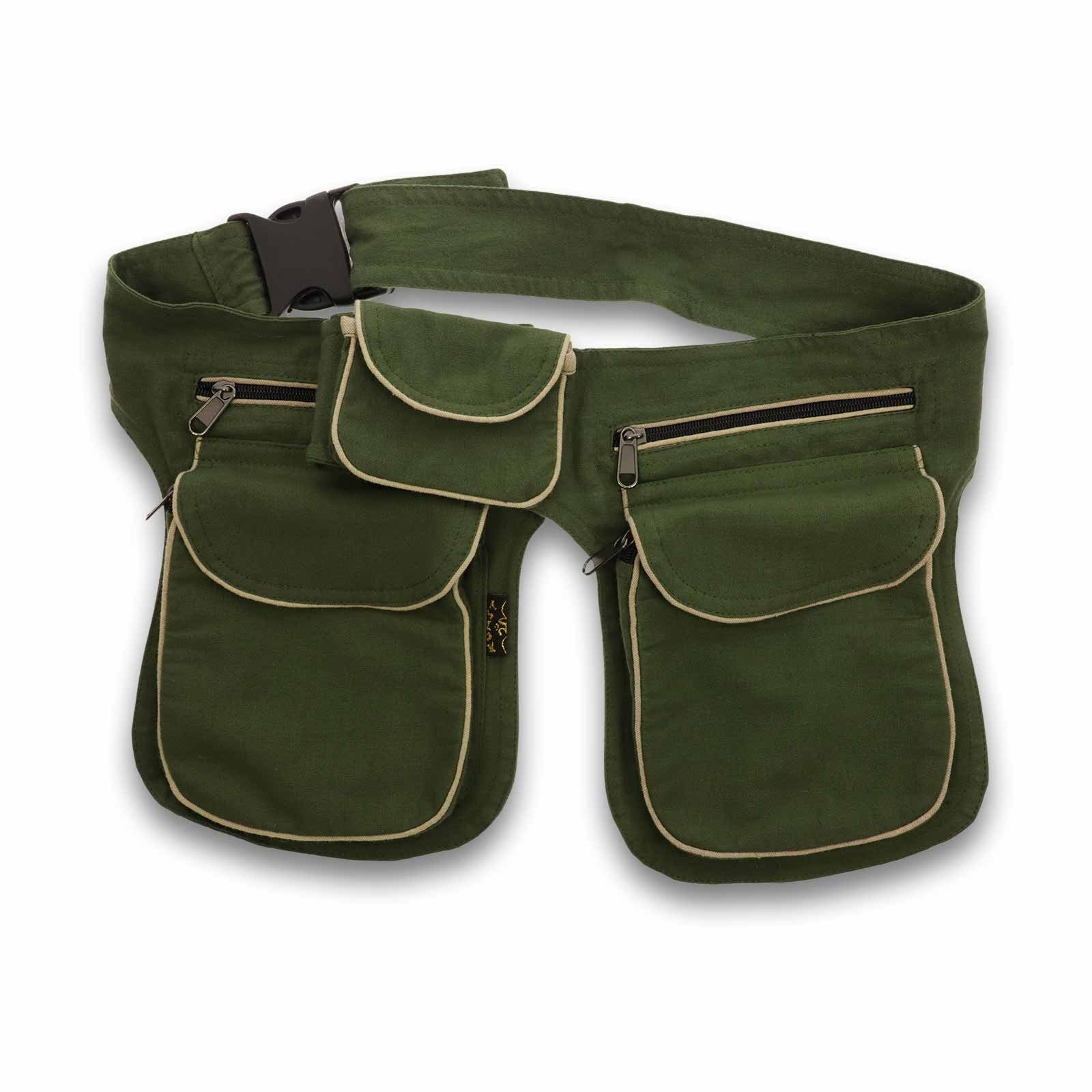 KUNST UND MAGIE Bauchtasche Doppel Bauchtasche Gürtelt/Festivaltasche Hippie Hüfttasche Hipbag