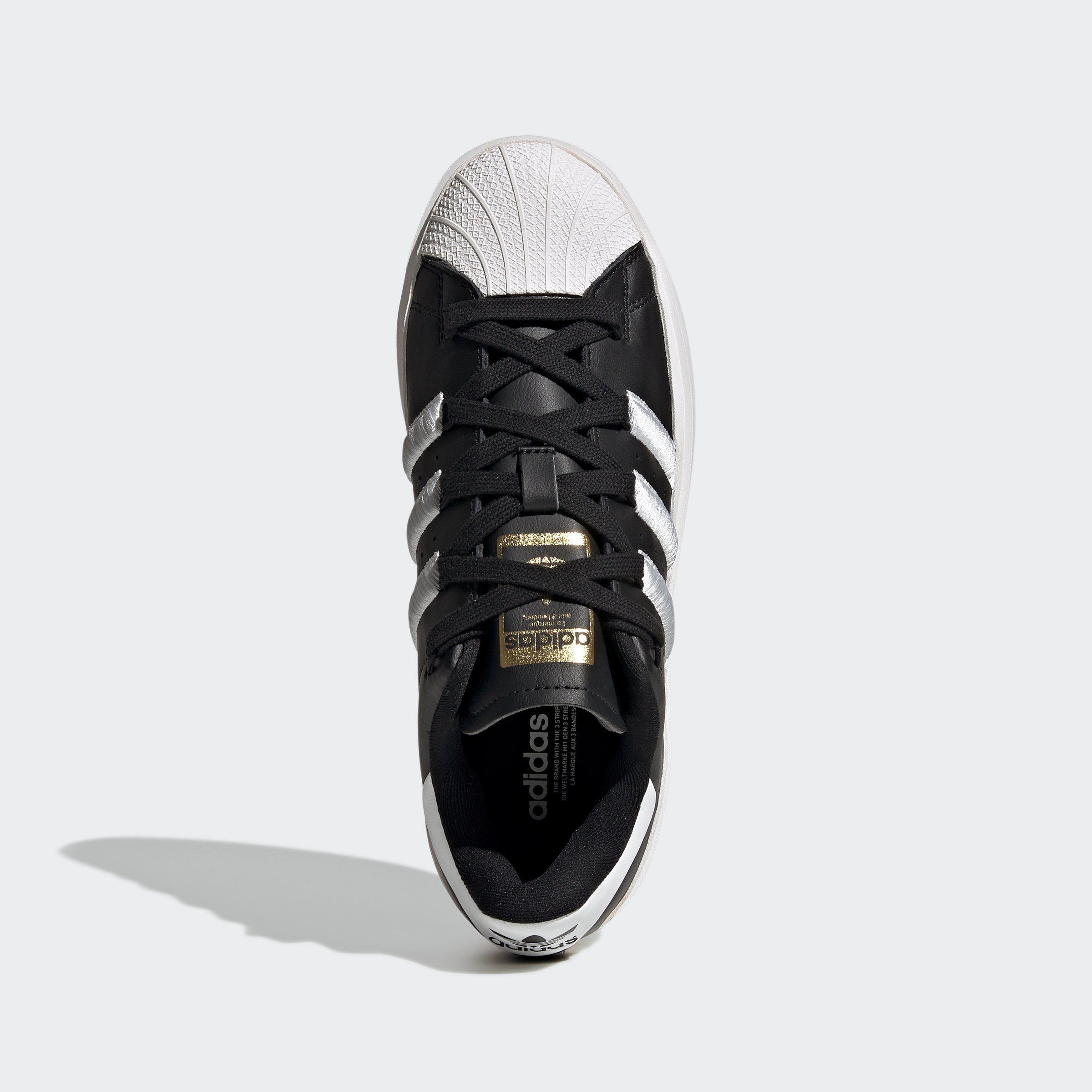 Gold BONEGA SUPERSTAR adidas / Metallic Core Black / Cloud Originals White Sneaker