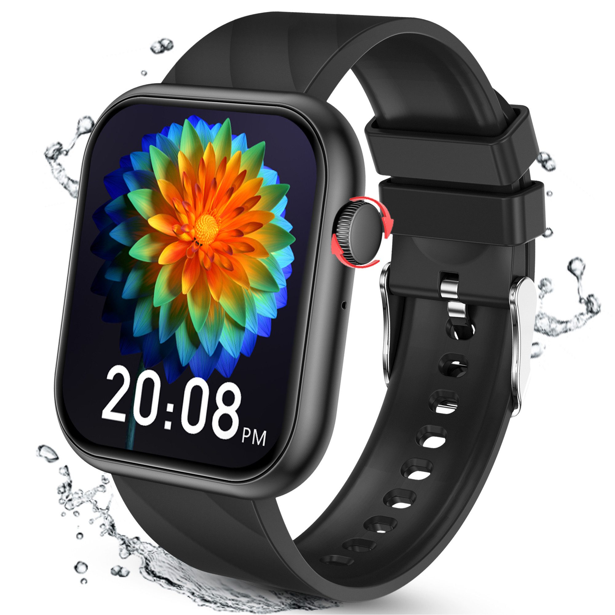 Smartwatch,Fitness Tracker uhr für Damen Herren mit Telefonfunktion Watch