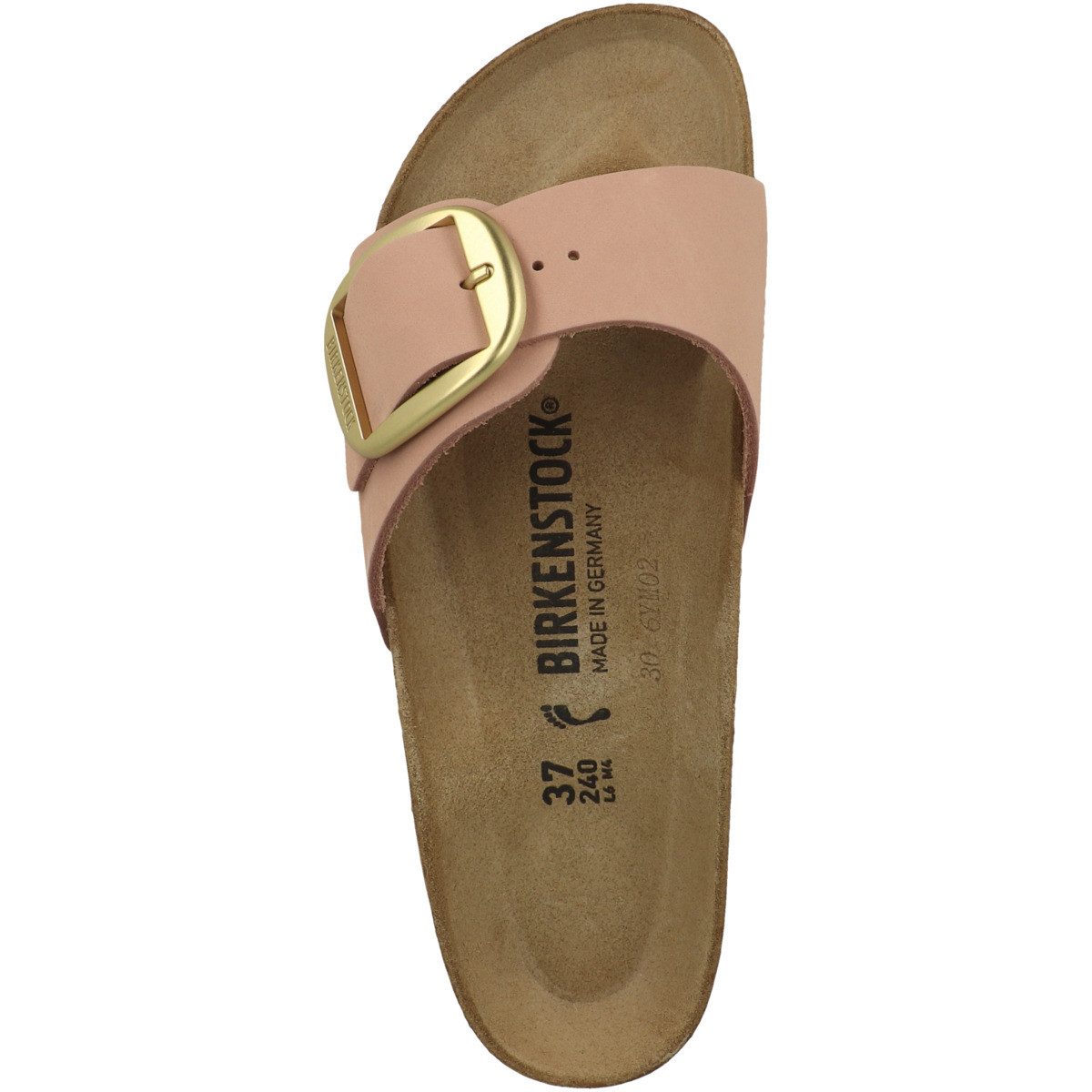 Birkenstock Madrid Big Buckle Nubukleder schmal Damen Pantolette Hausschuhe, Sandaletten, Mules, Pantoffeln, Slipper