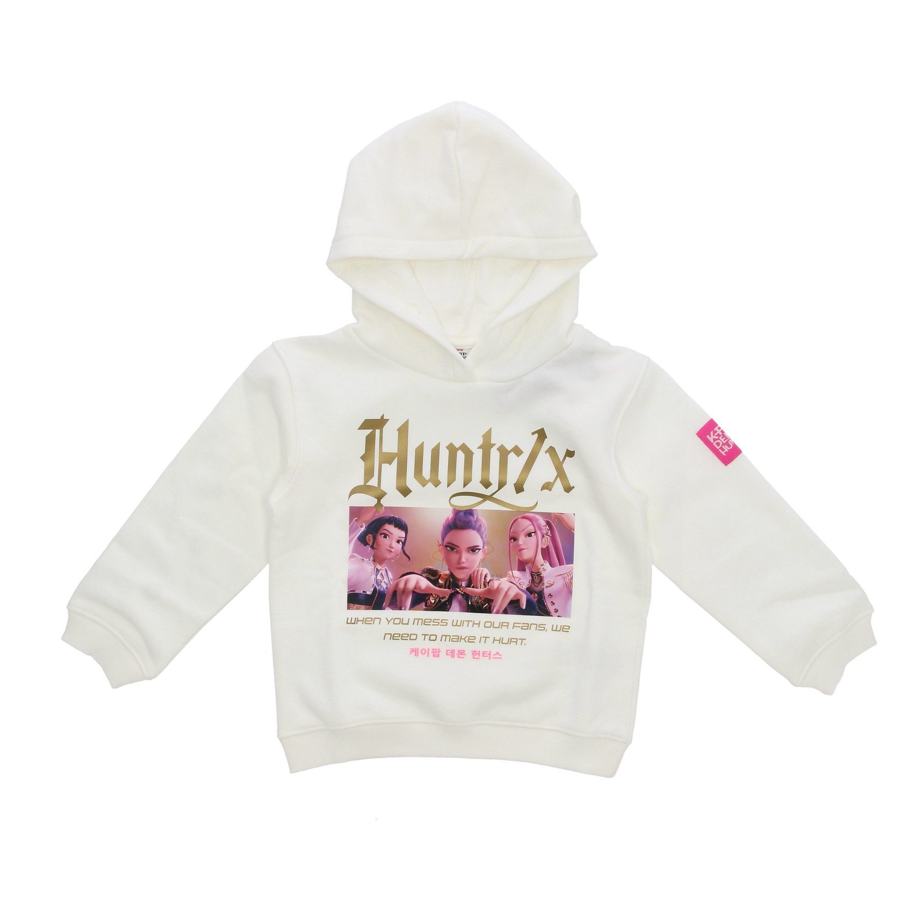 K-Pop Demon Hunters Kapuzenpullover Kinder Hoodie Pullover Weiß aus Baumwolle mit Motivdruck (1-tlg)