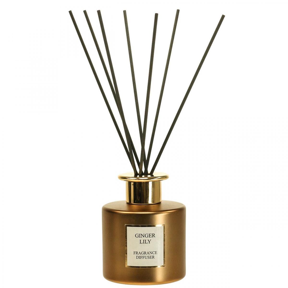 Duftkerze Aromatischer Raumduft Diffusor Ginger Lily 150ml mit Duftstäbchen für