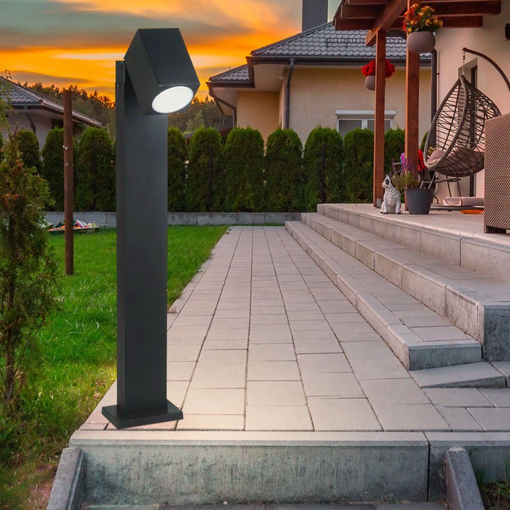 GU10 Stand Design Lampe Strahler Steh LED inklusive, LED Warmweiß, etc-shop Außen-Stehlampe, Garten Leuchte Leuchtmittel Außen