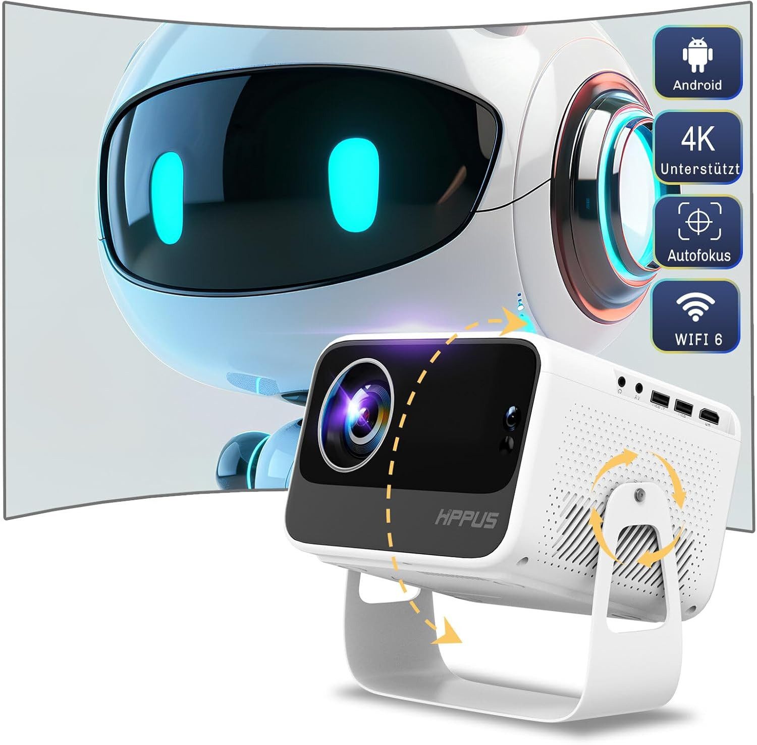 M11 Smart Beamer Full HD 1080P, 4K, Android, WiFi 6, Bluetooth LCD-Beamer