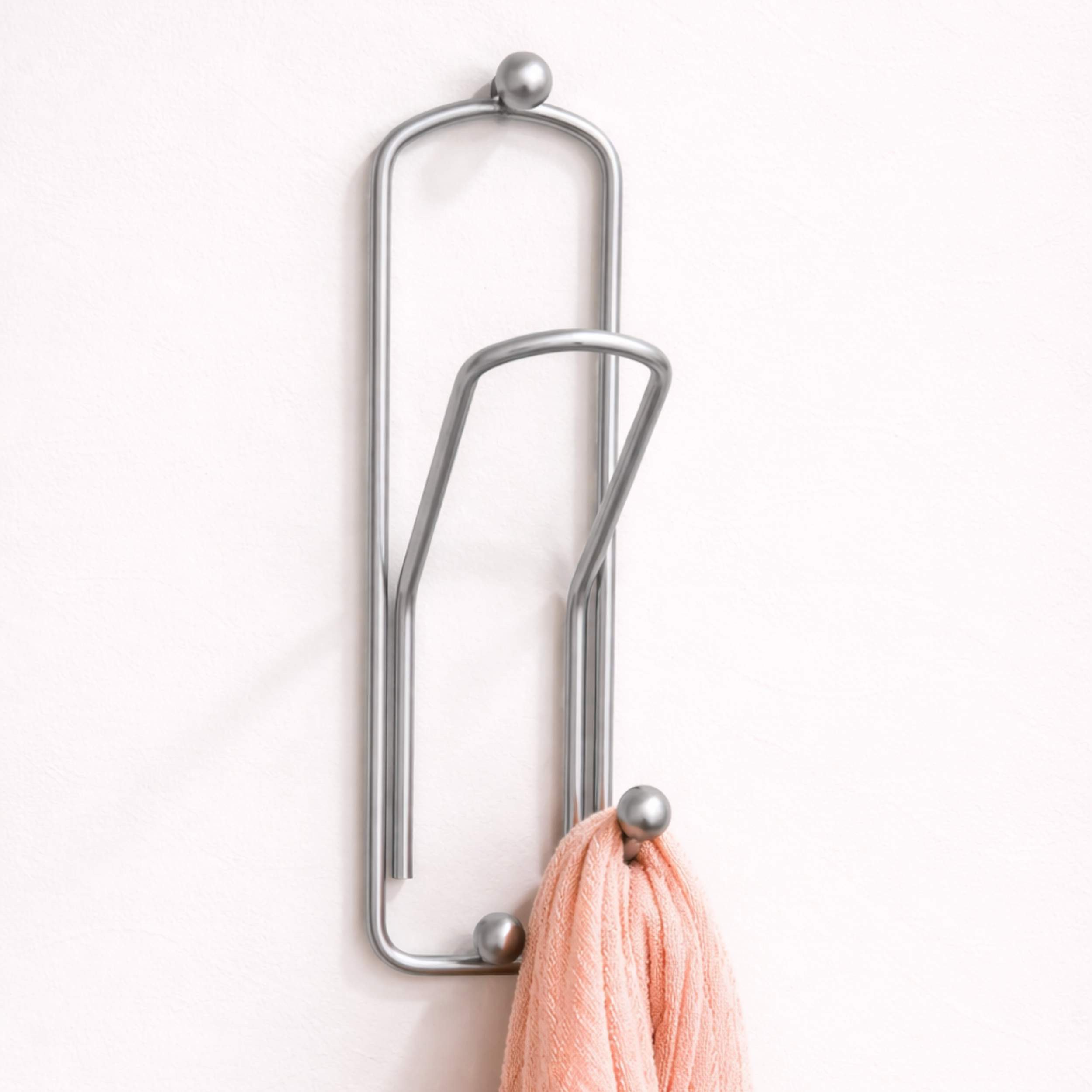 DanDiBo Kleiderhaken Wandhaken Garderobe Garderobenhaken Silber Büroklammer 32 cm