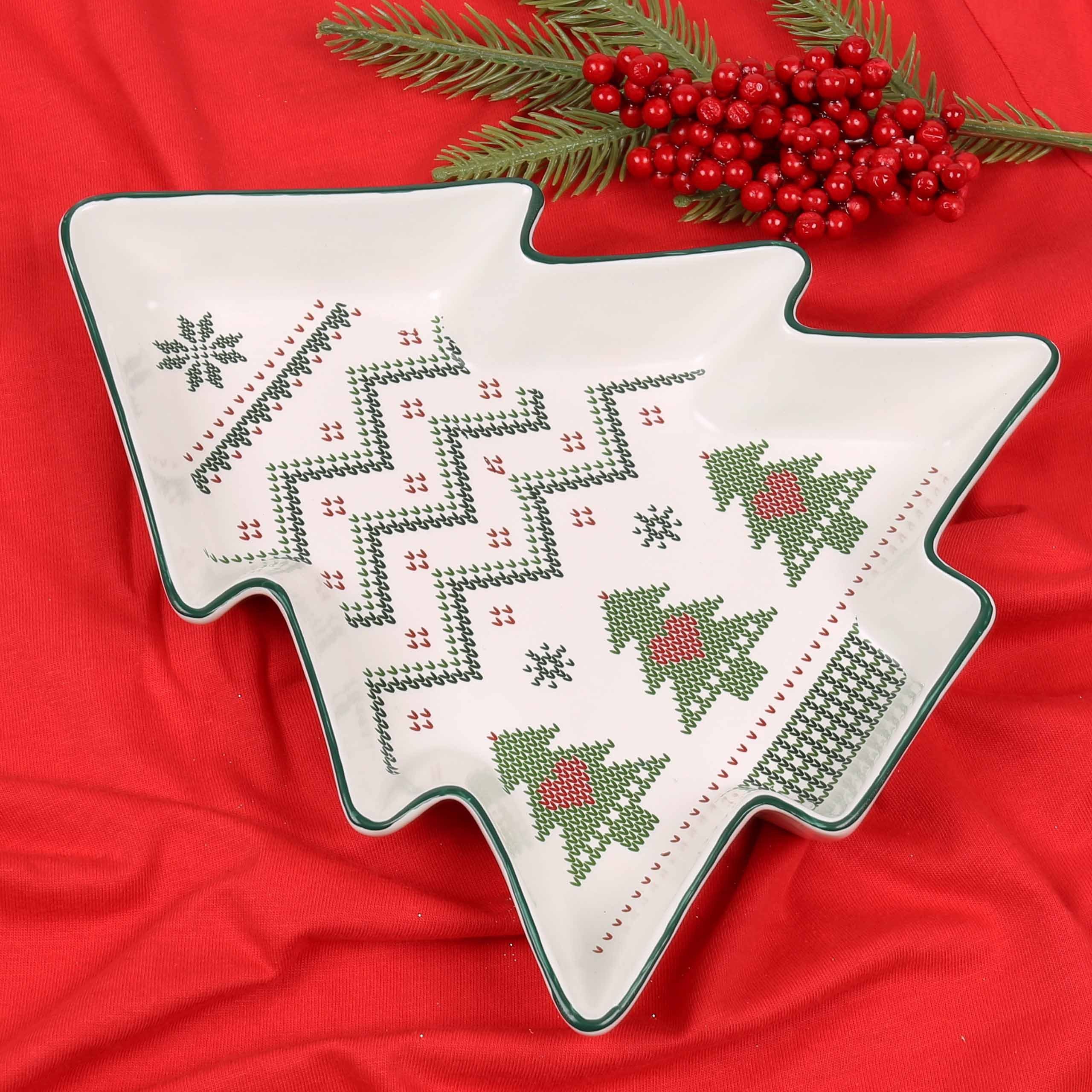 Sarcia.eu Dekoteller Weihnachtsbaum-Snackteller günstig online kaufen