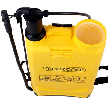 monzana Drucksprühgerät, 20 Liter 1-3 bar 4 Düsen ergonomische Rückenpartie Tragbar Sprühgerät