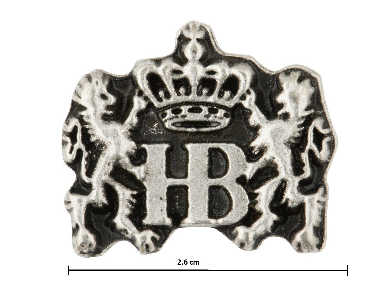 Hofbräuhaus München Anstecknadel Pin "Silber-Löwen", 2,6 cm, versilbert, nickelfrei
