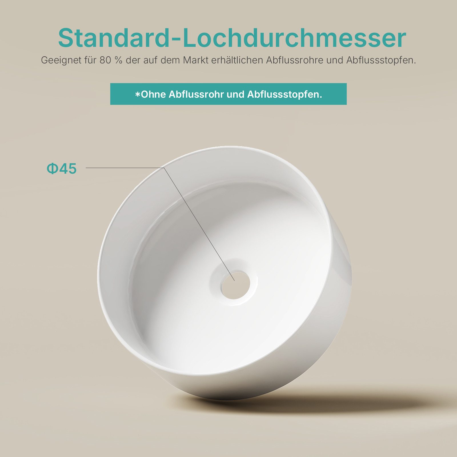 EMKE Aufsatzwaschbecken Rundes 35cm Aufsatzwaschbecken aus günstig online kaufen