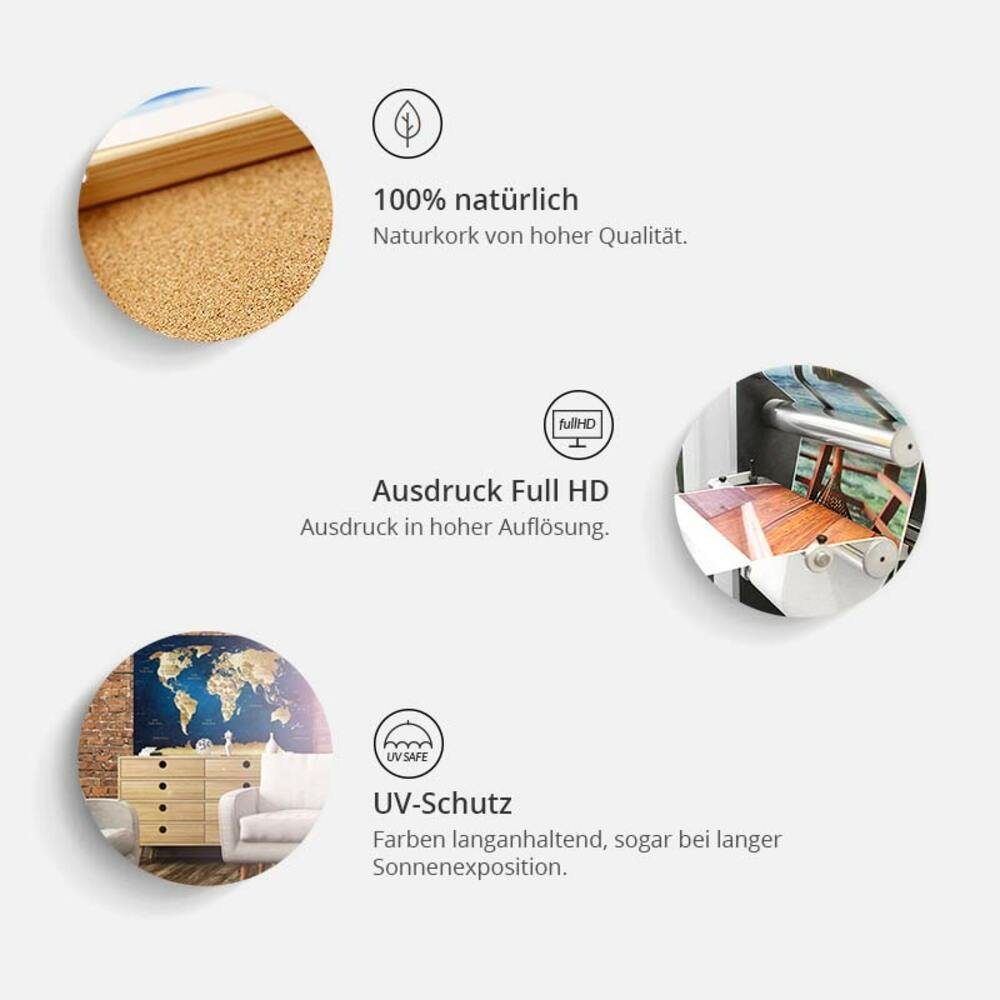 Artgeist Pinnwand The World at Your Fingertips [Cork Map] – Bild 3 von 4