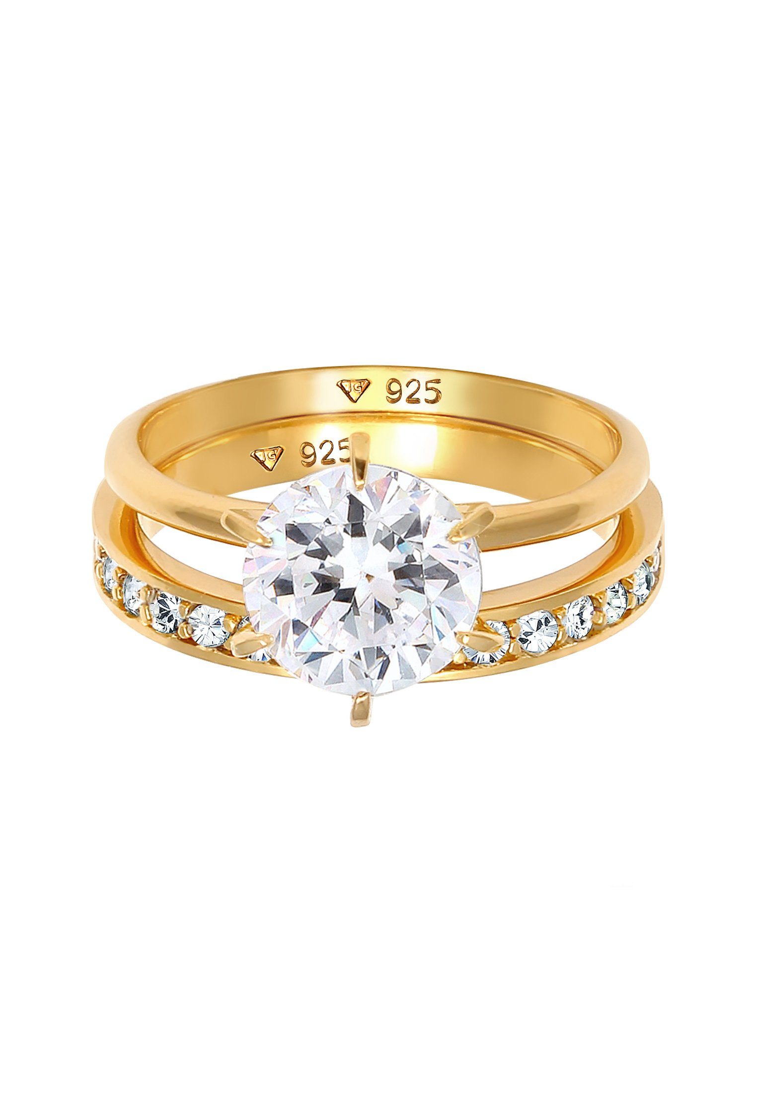 Elli Solitärring Kristalle Eternity (2 tlg) günstig online kaufen