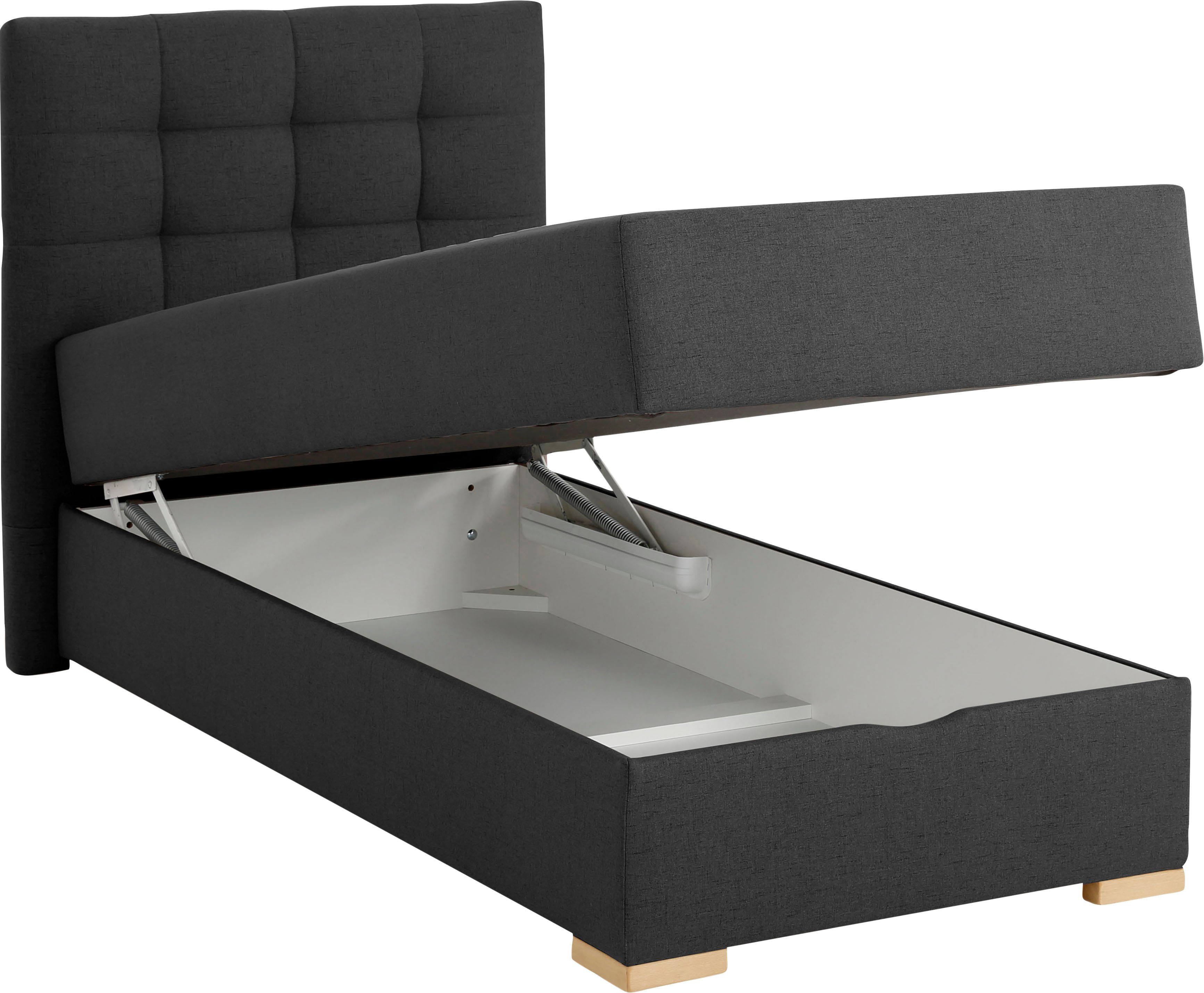 Home affaire Boxbett Olivet mit Bettkasten, in 4 Farben, 4 Breiten, 2 Matratzenarten, auch in Überlänge 220 cm