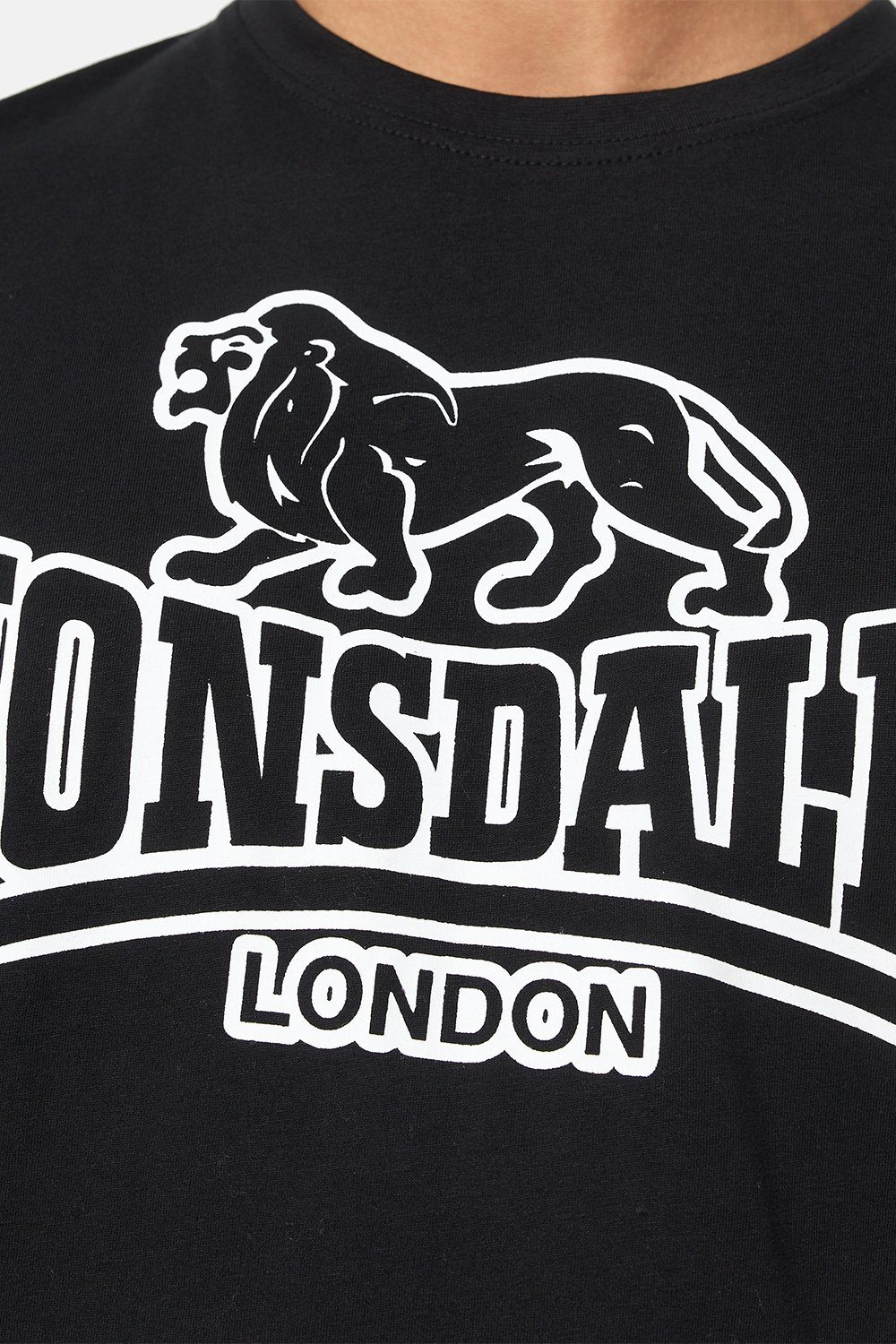 Lonsdale T-Shirt ALLANFEARN Black/White