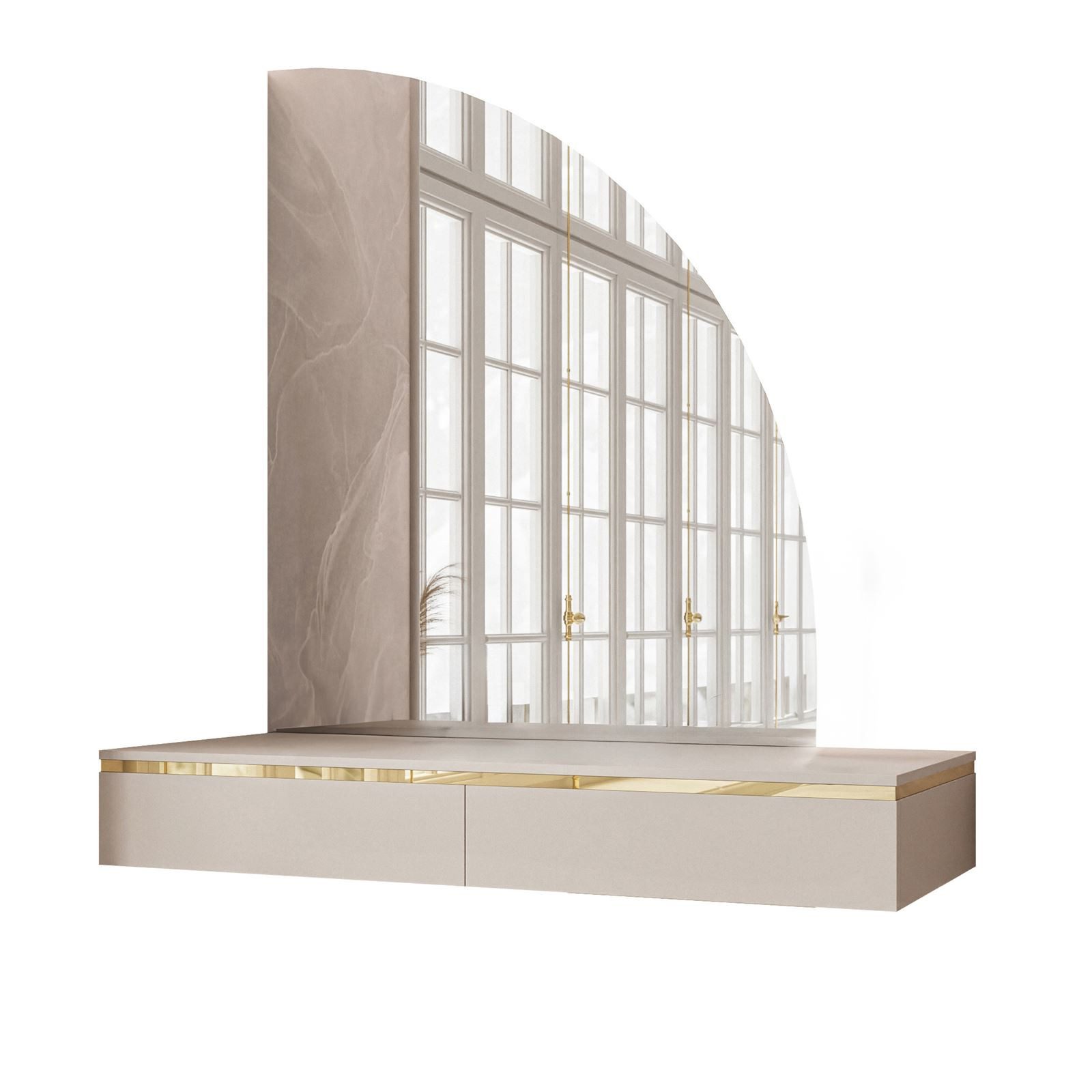 Lookway Schminktisch AURORA-Q KASCHMIR hängender Schminktisch mit Spiegel günstig online kaufen