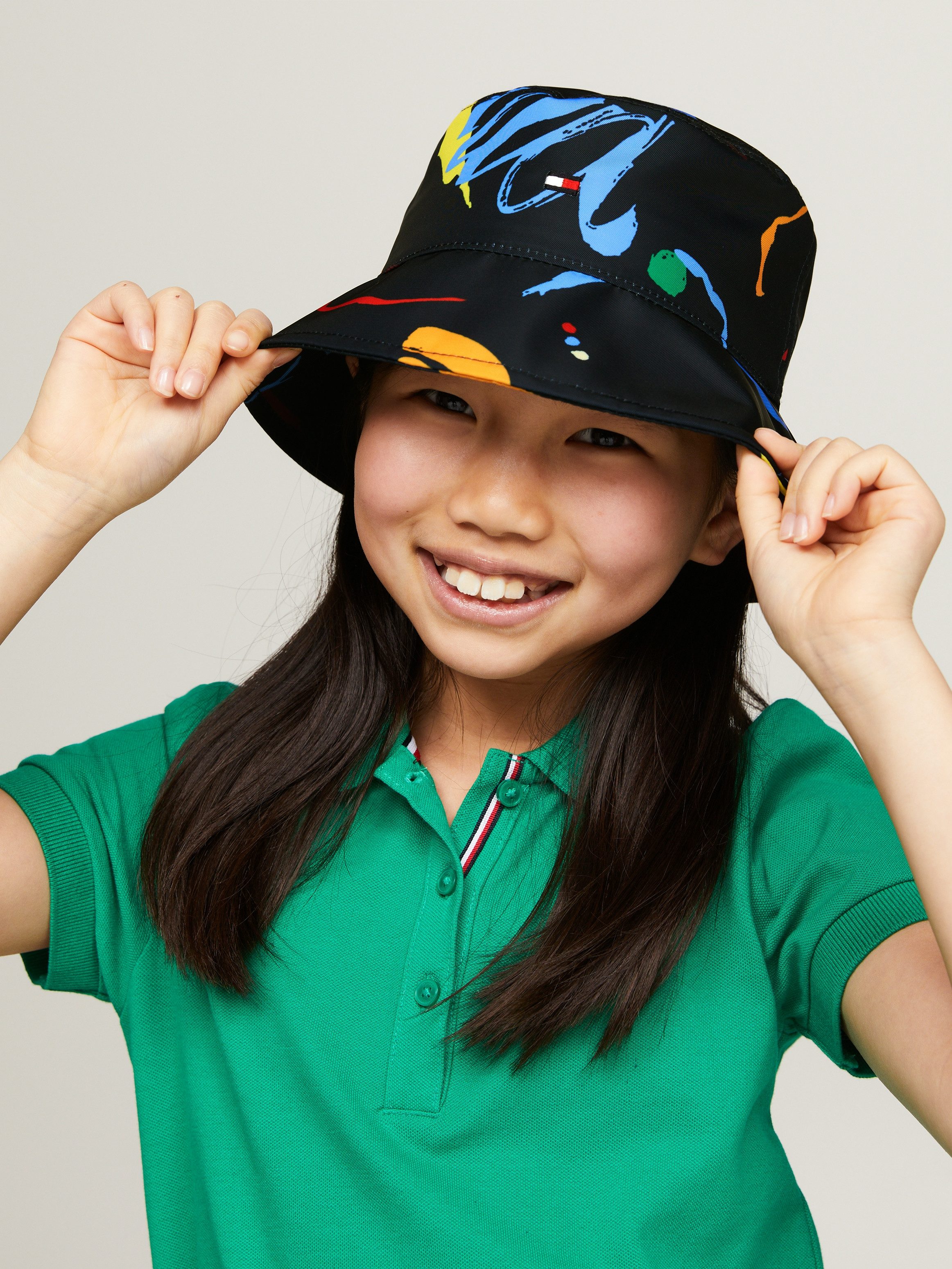 Tommy Hilfiger Sonnenhut SMALL FLAG AOP BUCKET HAT für Kinder bis 16 Jahre