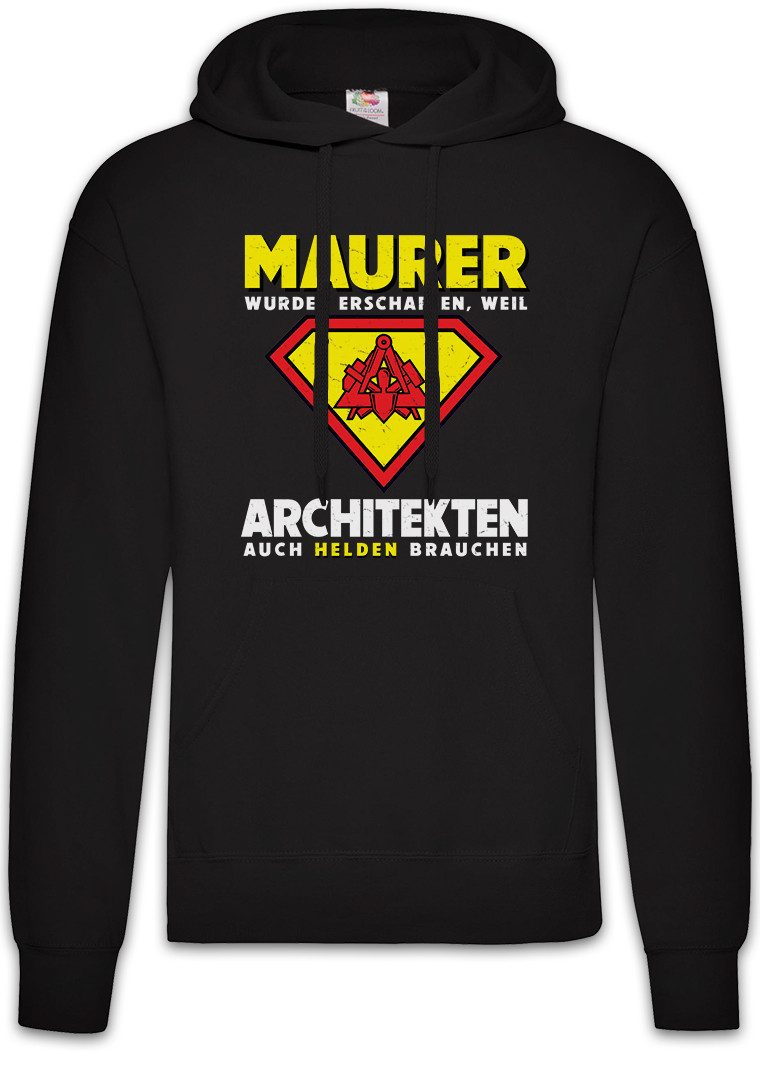 Urban Backwoods Hoodie Super Maurer Herren Hoodie Symbol Handwerk Beruf Lehre Man Geselle (1-tlg) Meister Zunft Baustelle Bau