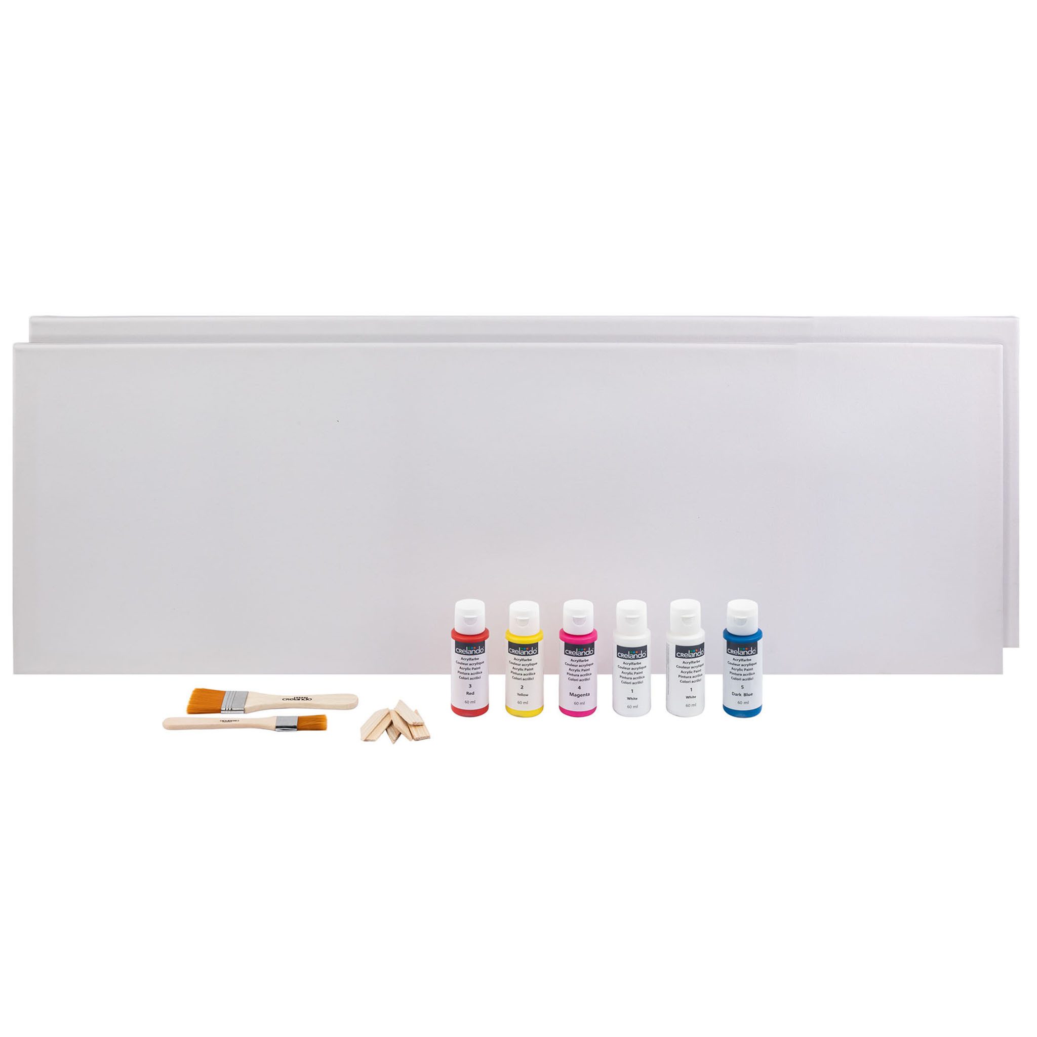 Crelando Buntstift Malen HomeArtist Artnight Acryl Malset inkl. Online-Videokurs
