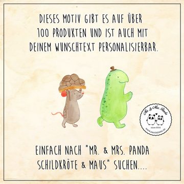 Mr. & Mrs. Panda Glas Schildkröte Maus - Transparent - Geschenk, Latte Macchiato, Cappuccin, Premium Glas, Fröhliche Motive