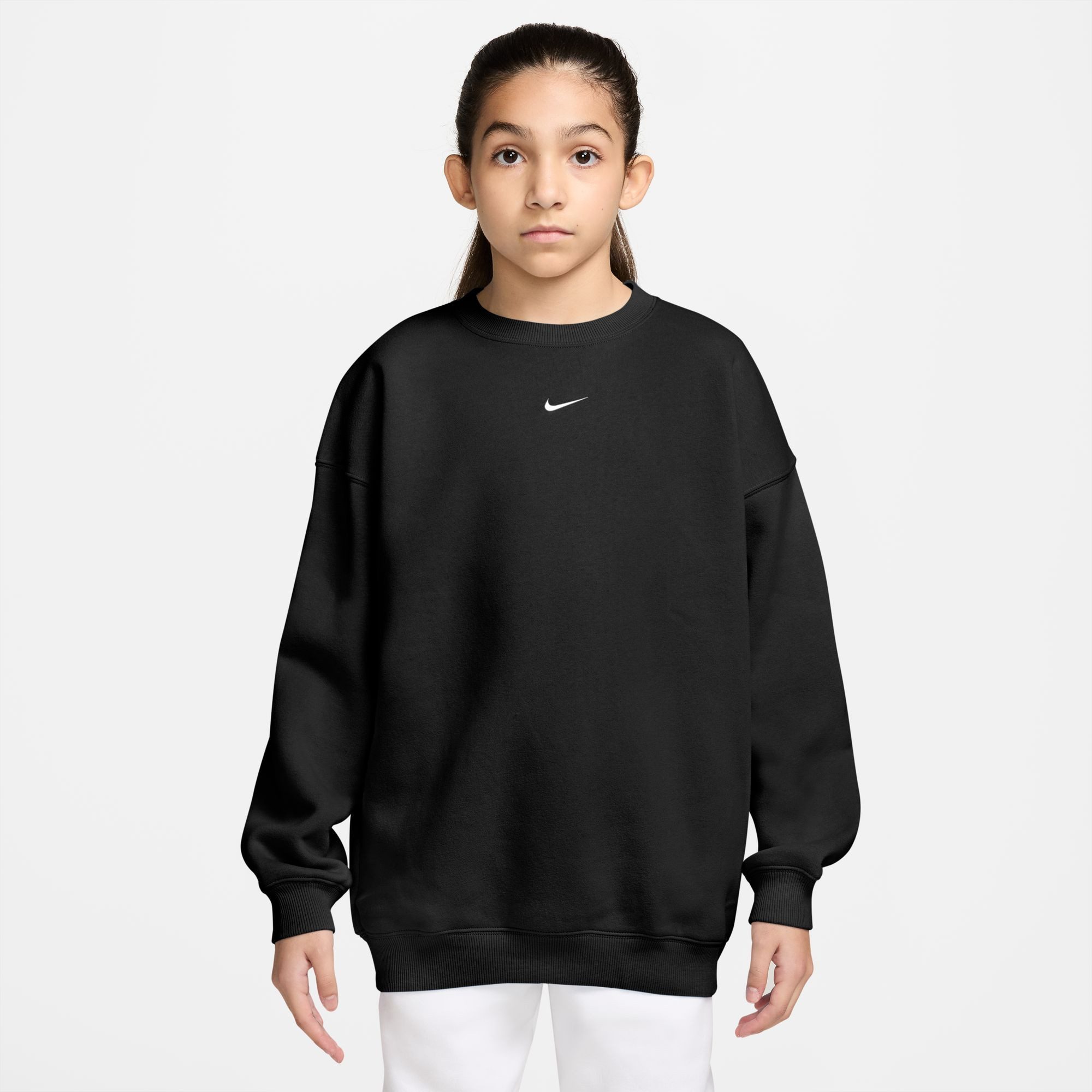 Nike Sportswear Sweatshirt G NSW STUDIO FLC OS CRW LBR für Mädchen und Jugendliche