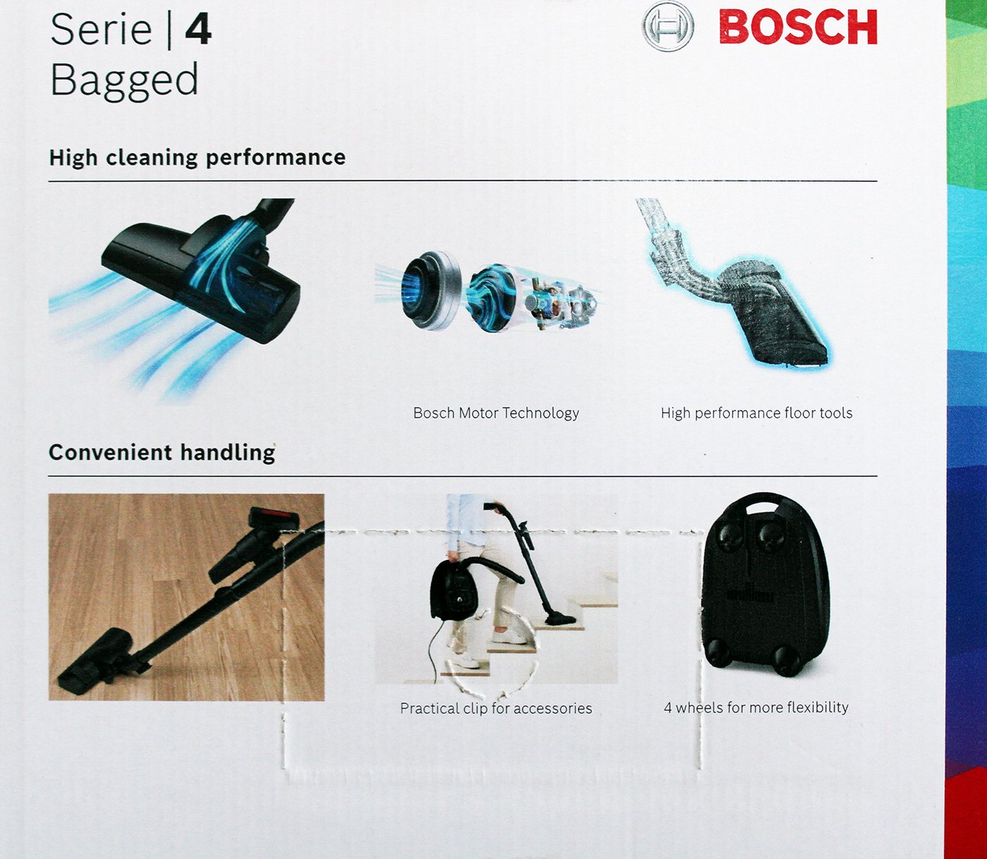 BOSCH Bodenstaubsauger Bosch BGL38WH2 Serie4 Beutelstaubsauger mit Kabel 4L 600W weiß