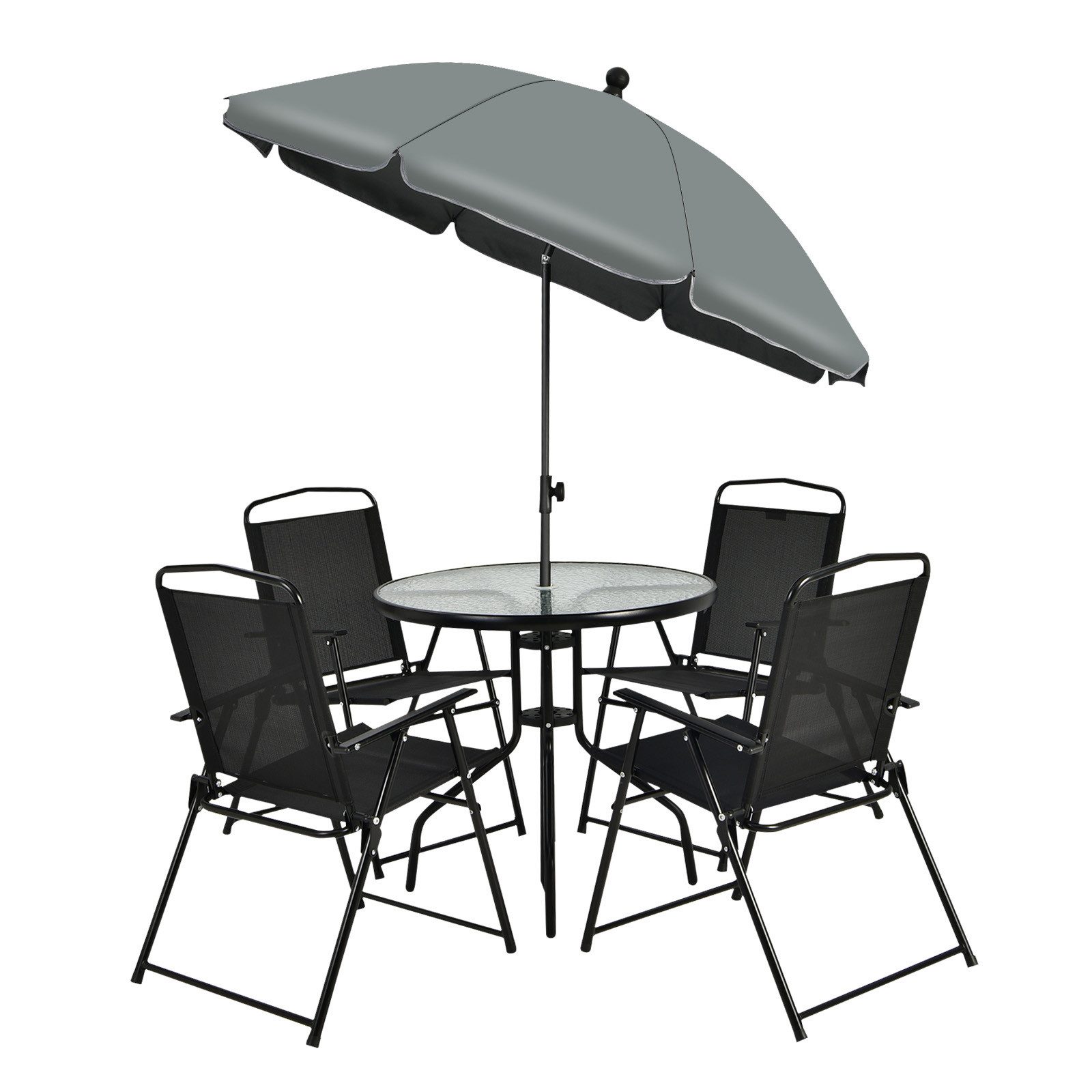 KOMFOTTEU Balkonset Gartenmöbel Set, 4 Gartenstühle günstig online kaufen