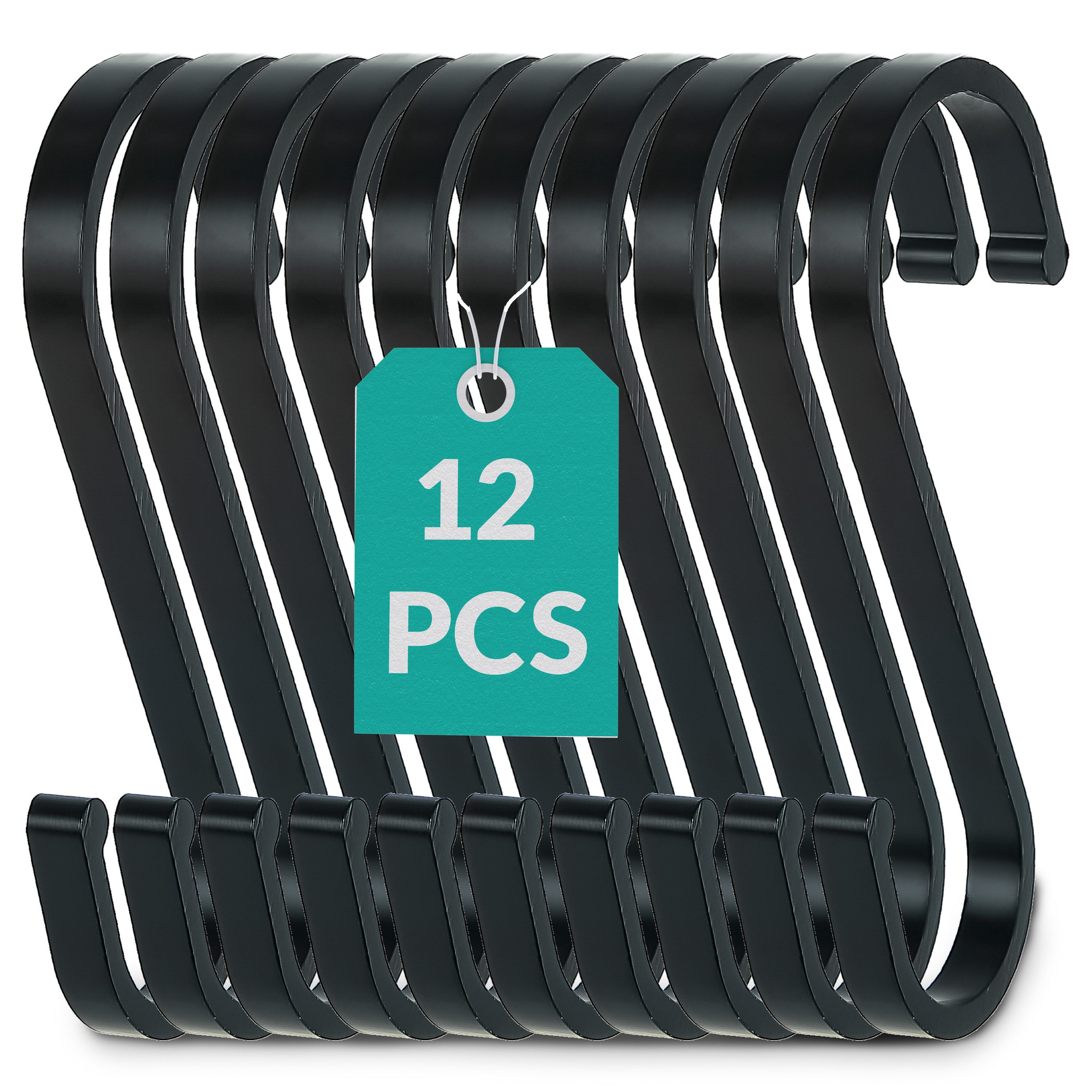 Praknu S-Haken 12 S - Haken Schwarz Flach 8cm - bis 25kg Belastbar - Rostfr günstig online kaufen