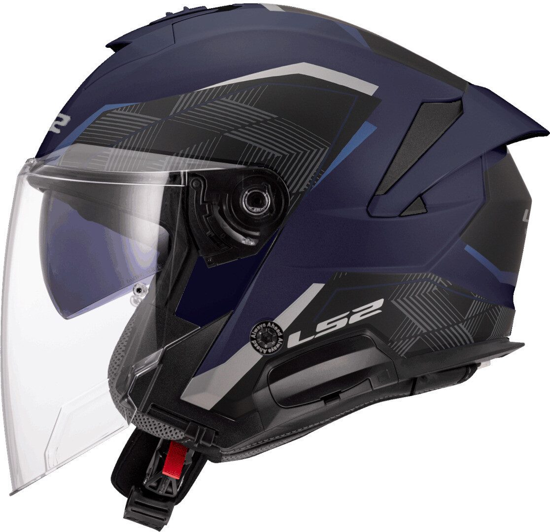 LS2 Motorradhelm OF618 Verso II Air Jethelm, integriertes Sonnenvisier,vorbereitet für Kommunikationssystem,No