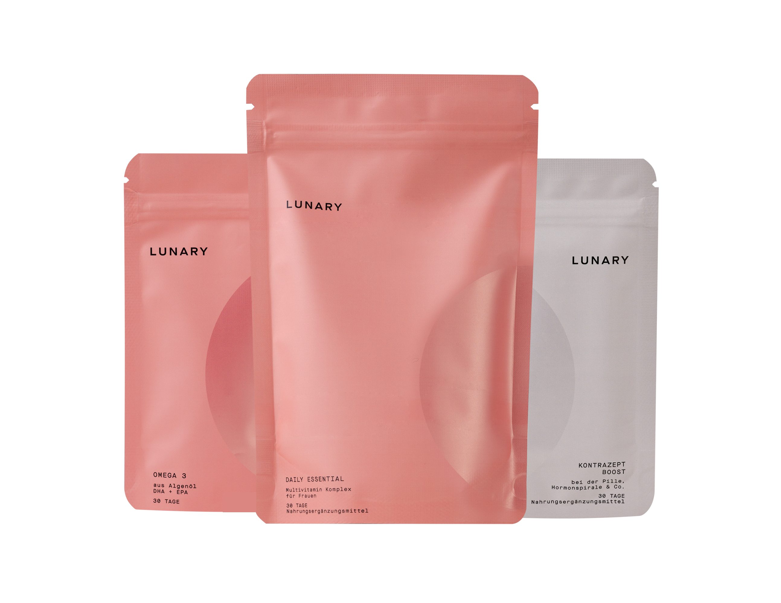LUNARY Set Daily Essential + Kontrazept Boost Kapsel, Pulver, 167 g