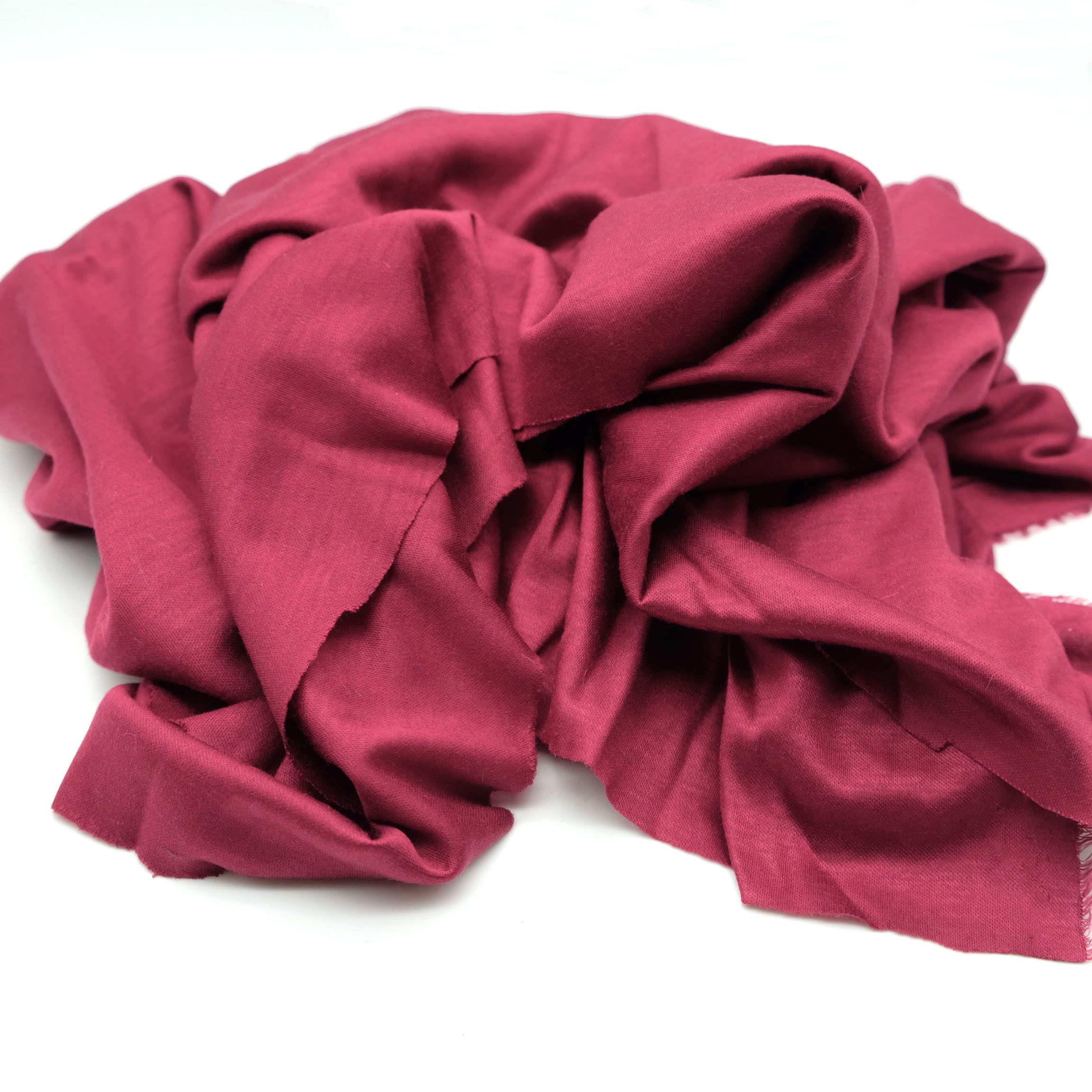 larissastoffe Stoff Jersey Stoff Baumwolle mit Seide, Seidenstoff, Burgunder Rot, Meterware, 50 cm x 150 cm