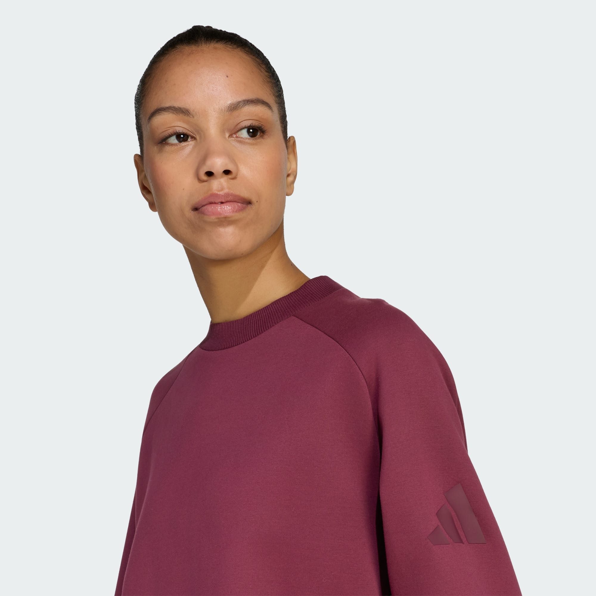adidas Sportswear Sweatshirt SOFT LUX WINTER-SWEATSHIRT, GEWIRKTES MATERIAL (1-tlg) – Bild 4 von 5